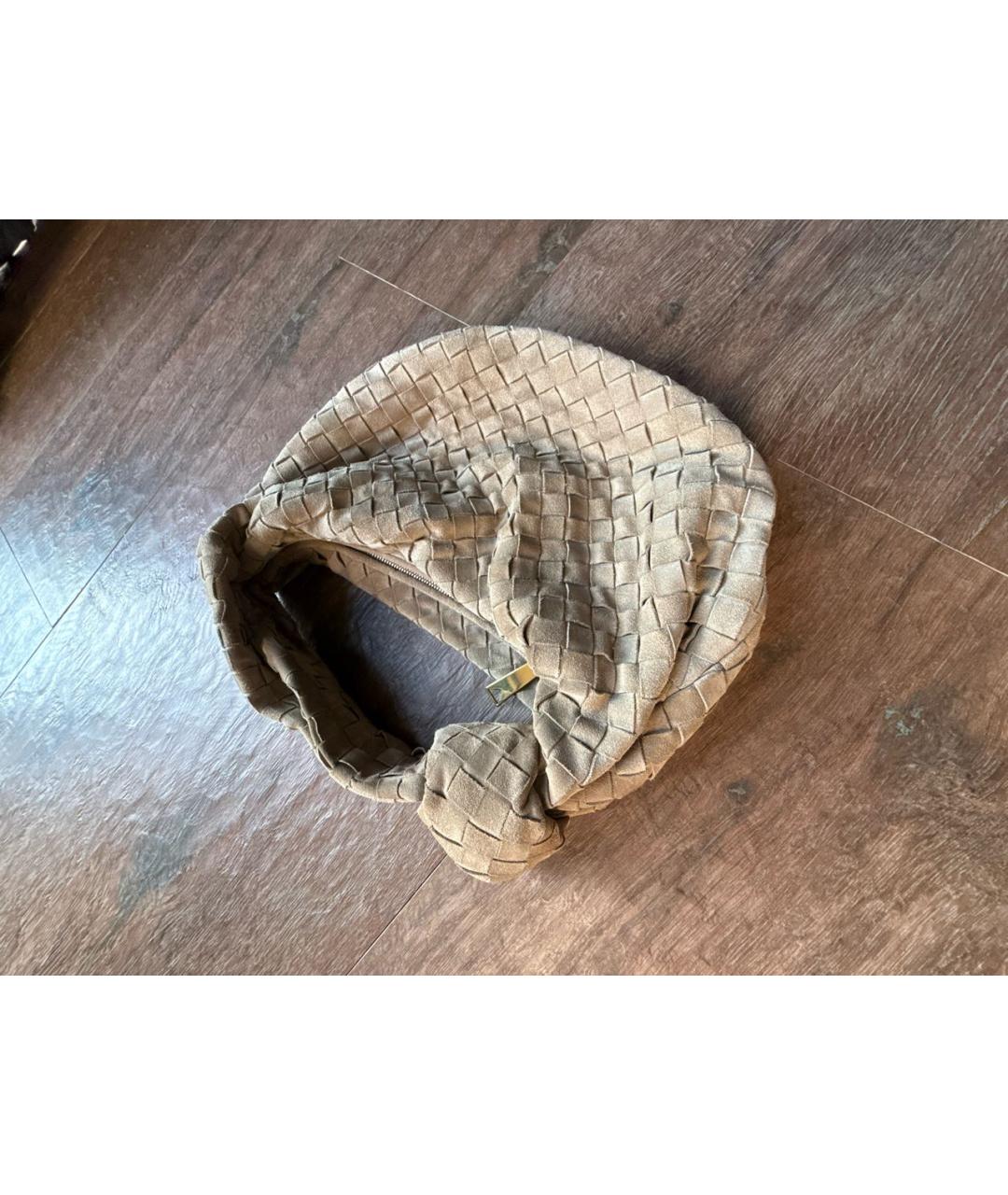 BOTTEGA VENETA Хаки замшевая сумка с короткими ручками, фото 2