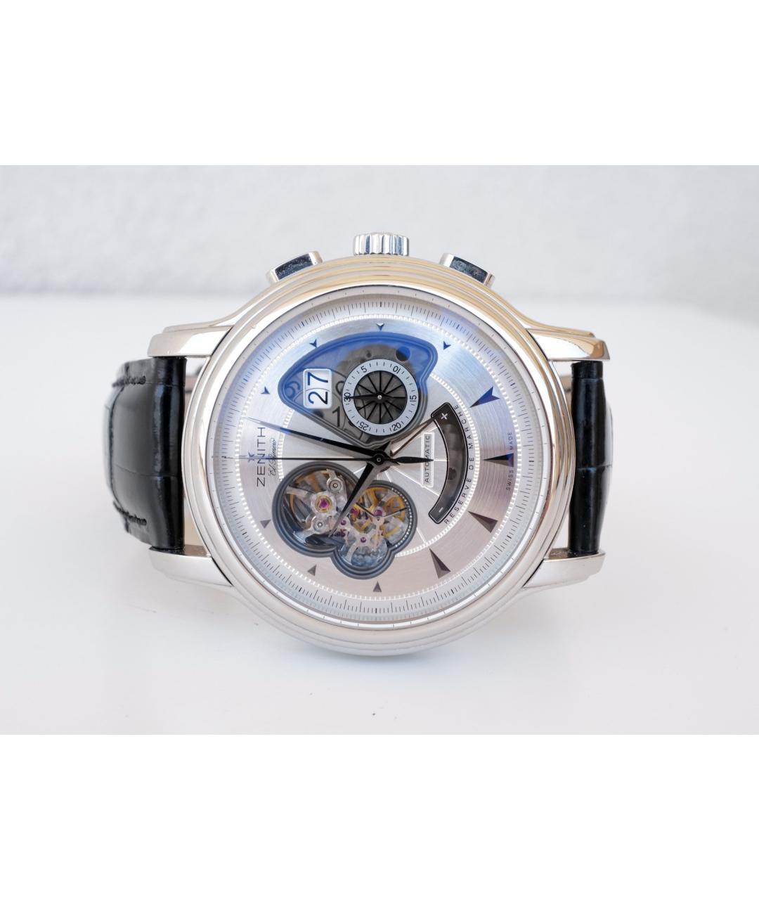 ZENITH Серые металлические часы, фото 3