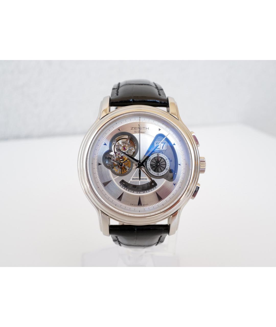 ZENITH Серые металлические часы, фото 6