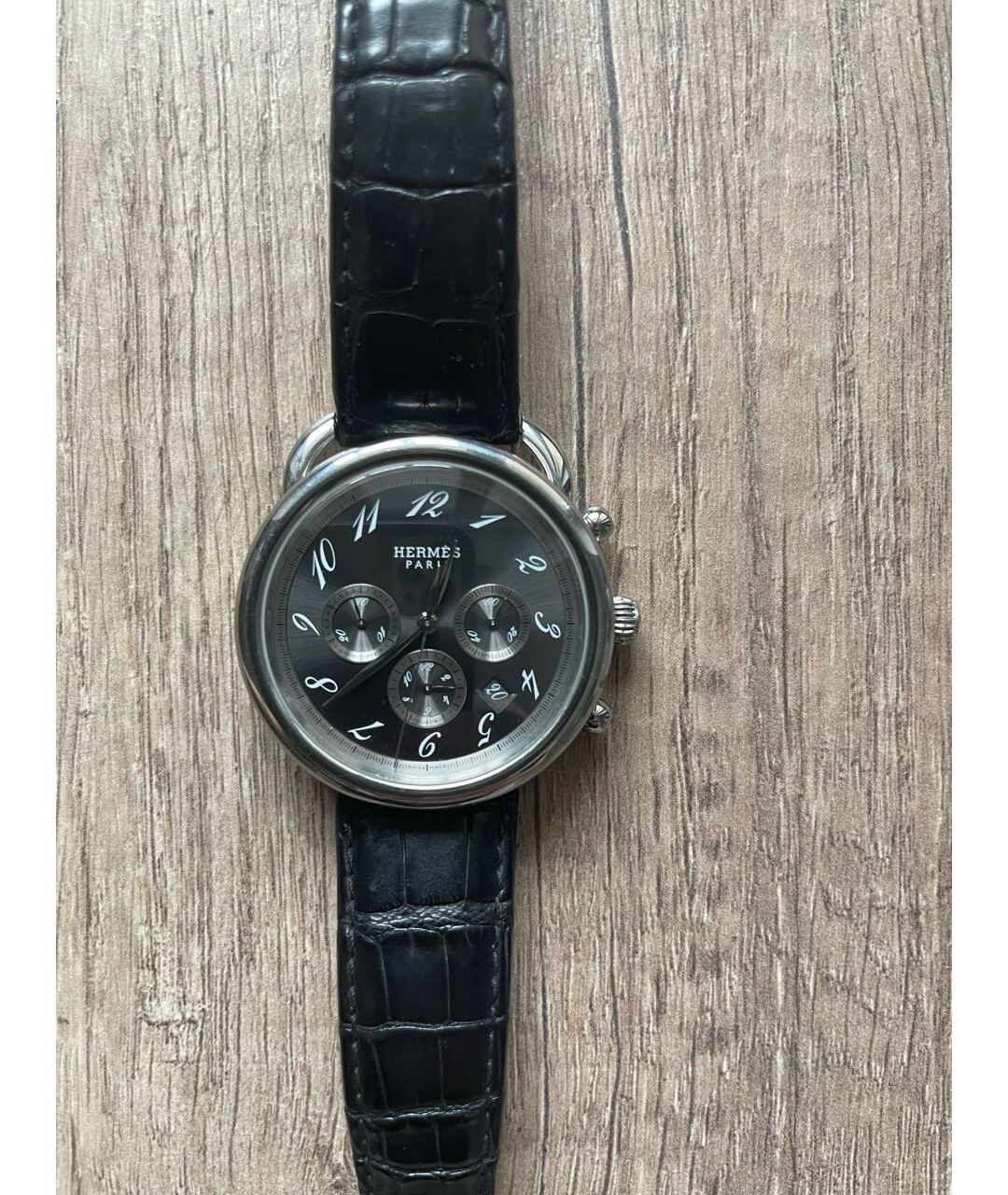 HERMES PRE-OWNED Черные стальные часы, фото 2
