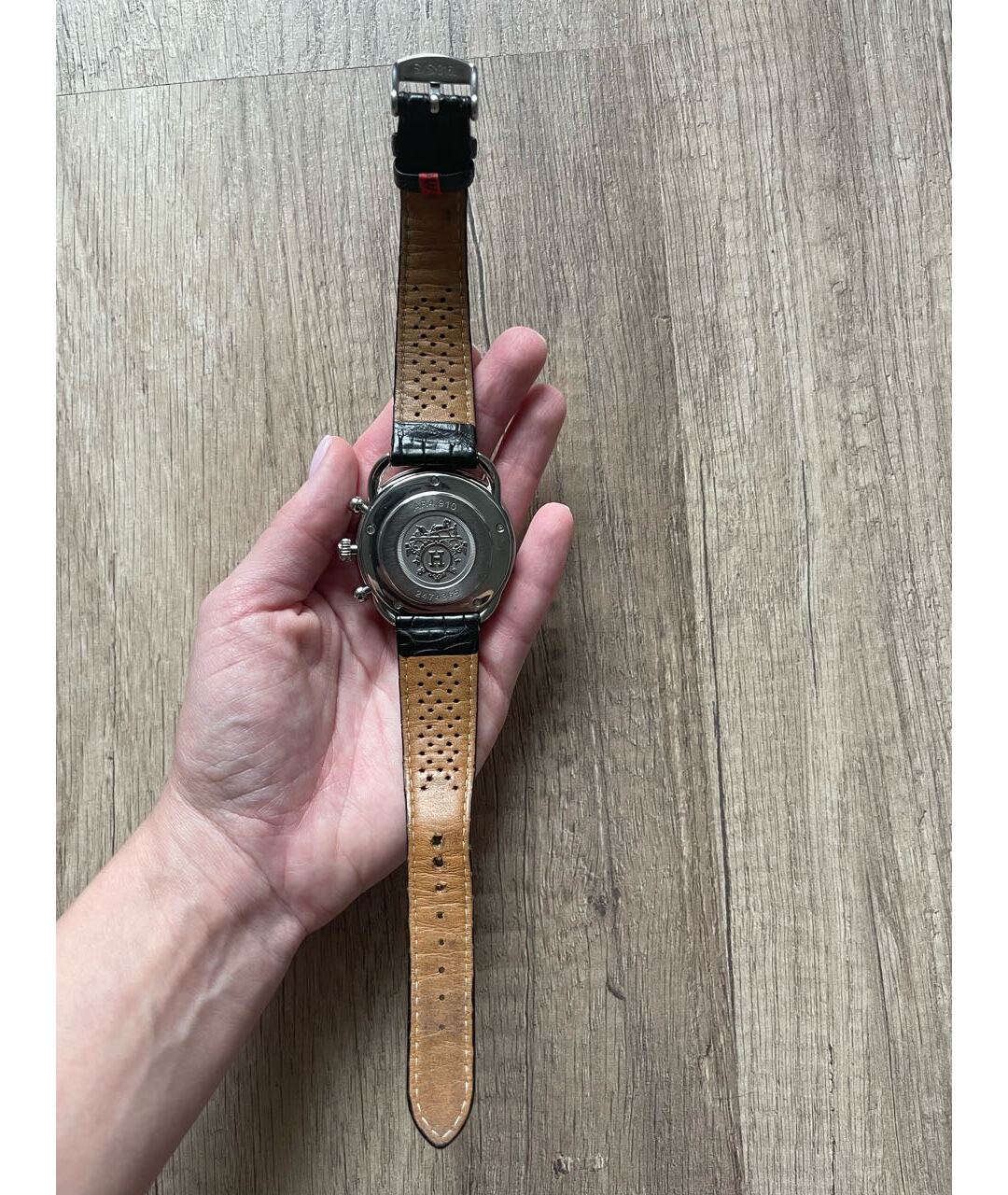 HERMES PRE-OWNED Черные стальные часы, фото 6