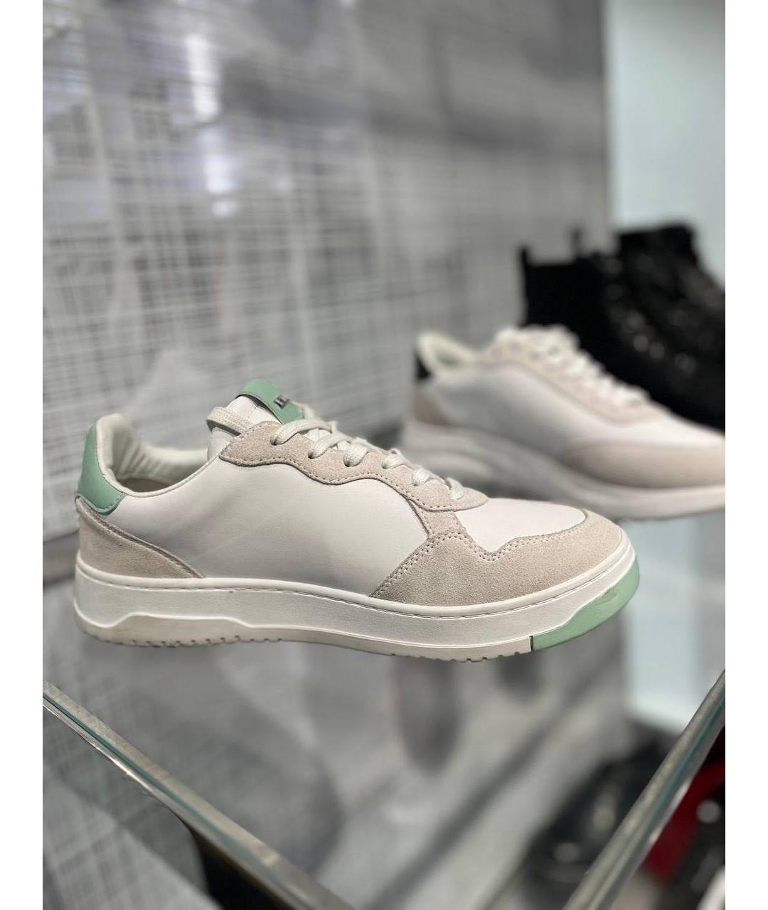 KARL LAGERFELD Белые кожаные низкие кроссовки / кеды, фото 2