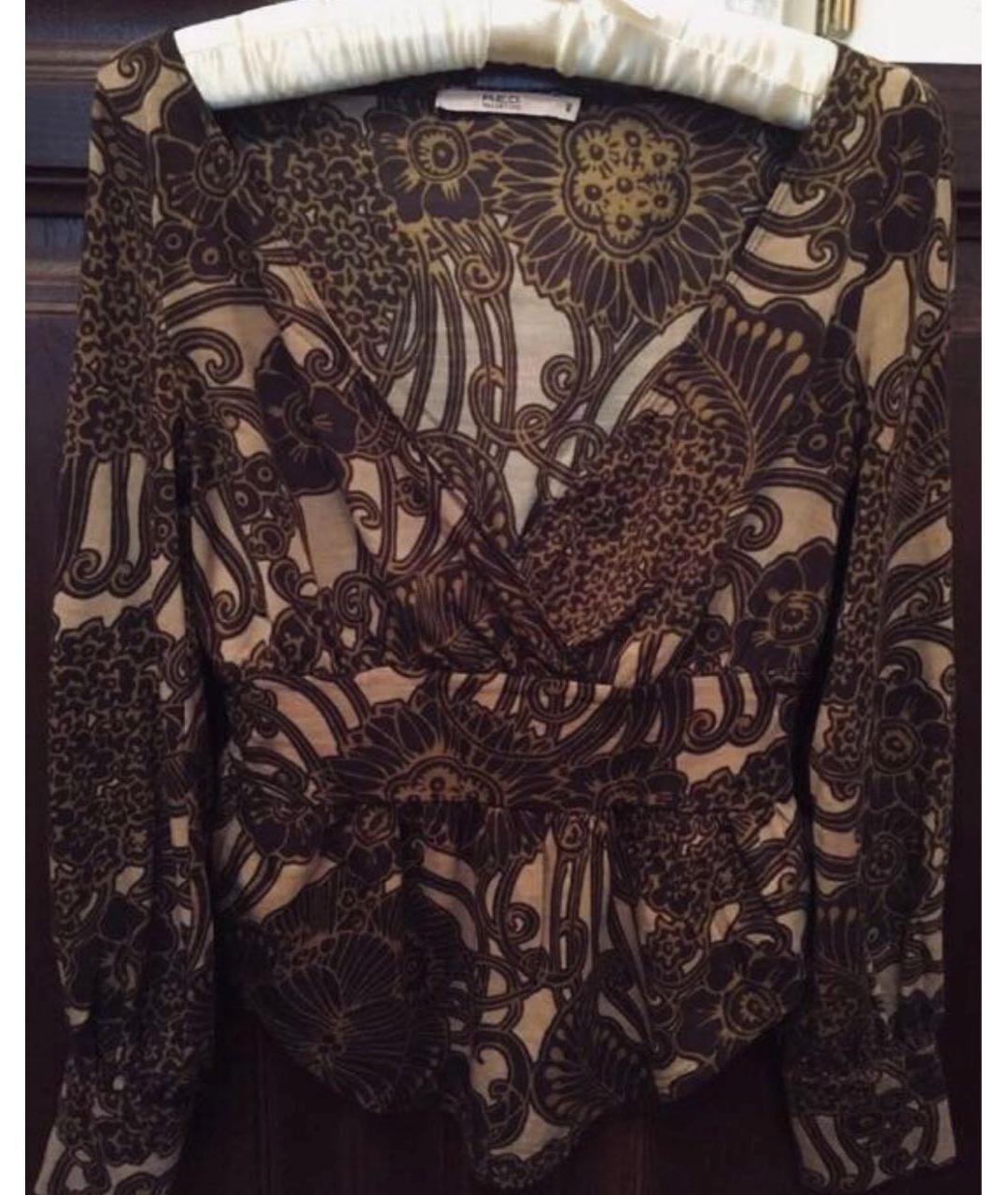 RED VALENTINO Коричневый шерстяной джемпер / свитер, фото 2