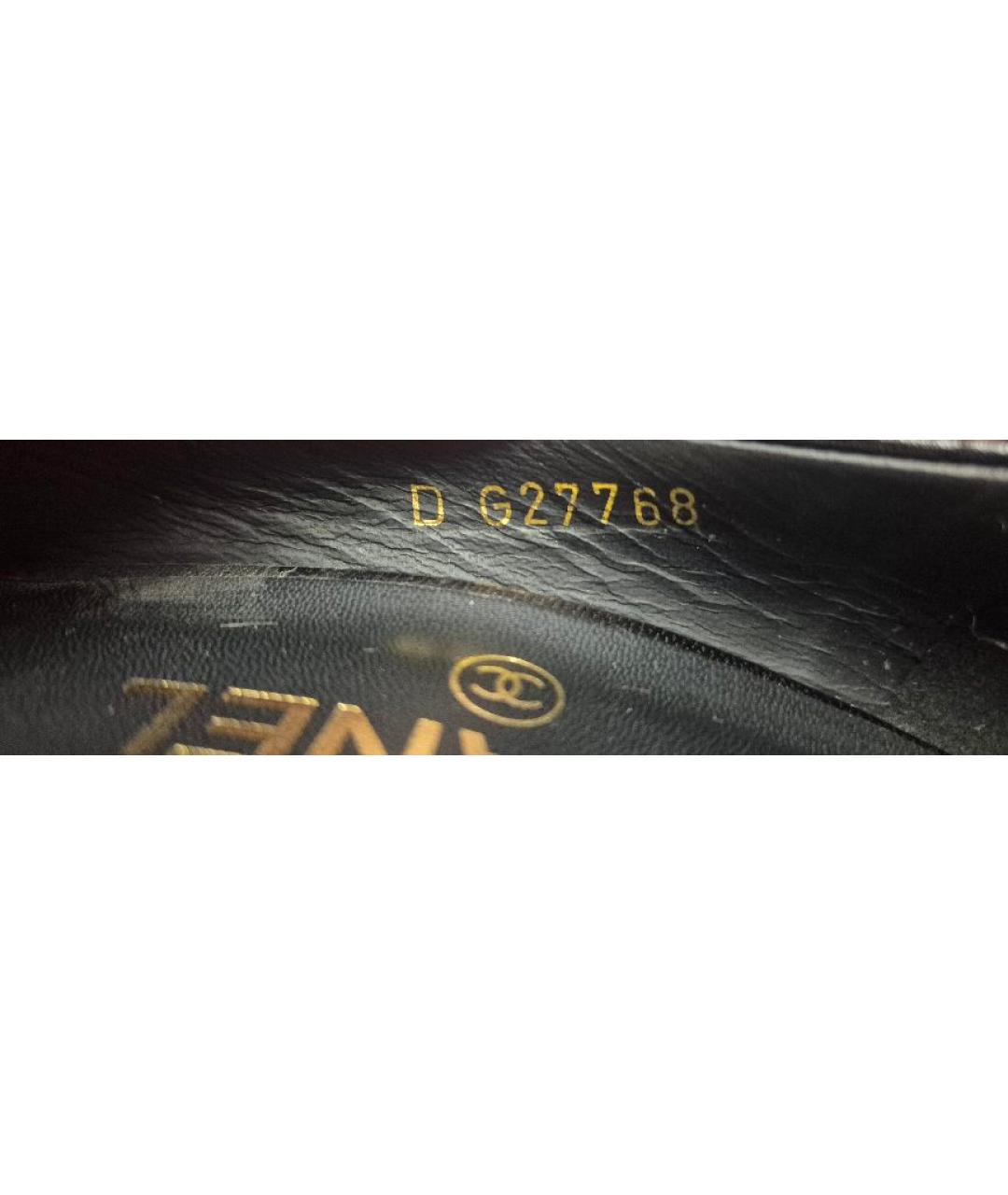 CHANEL Черные кожаные туфли, фото 5