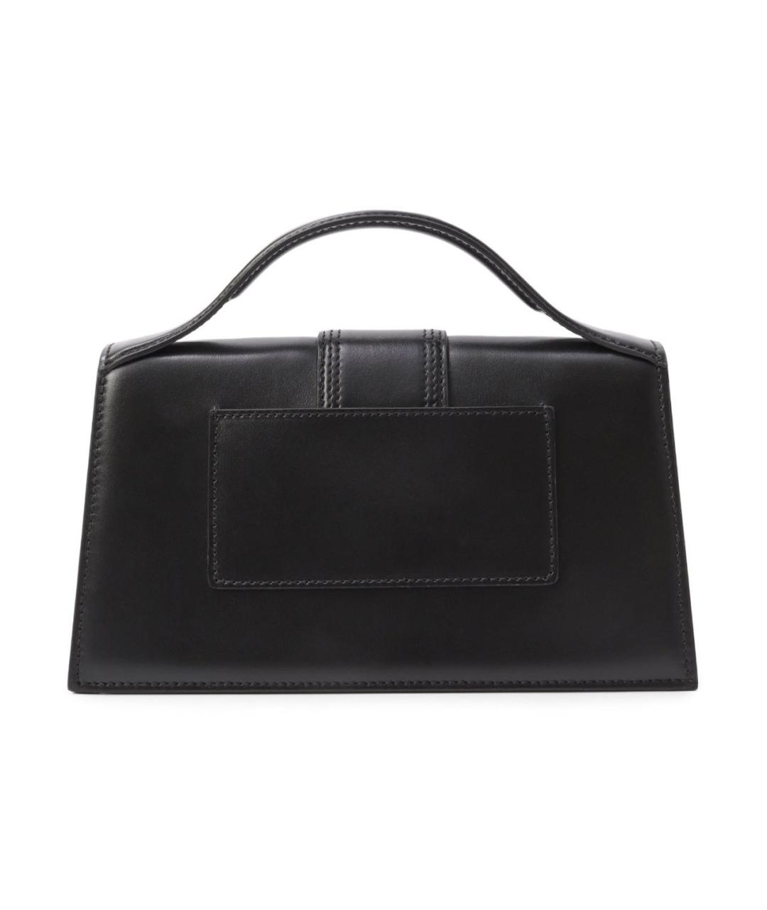 JACQUEMUS Черная кожаная сумка с короткими ручками, фото 3