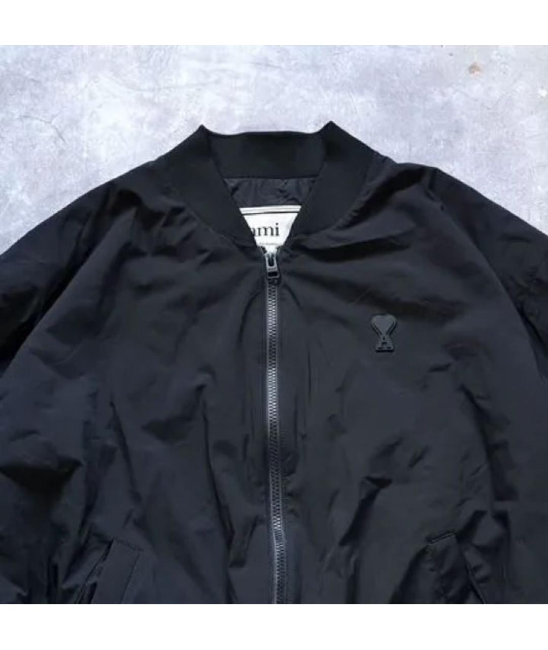 AMI ALEXANDRE MATTIUSSI Черная полиамидовая куртка, фото 4