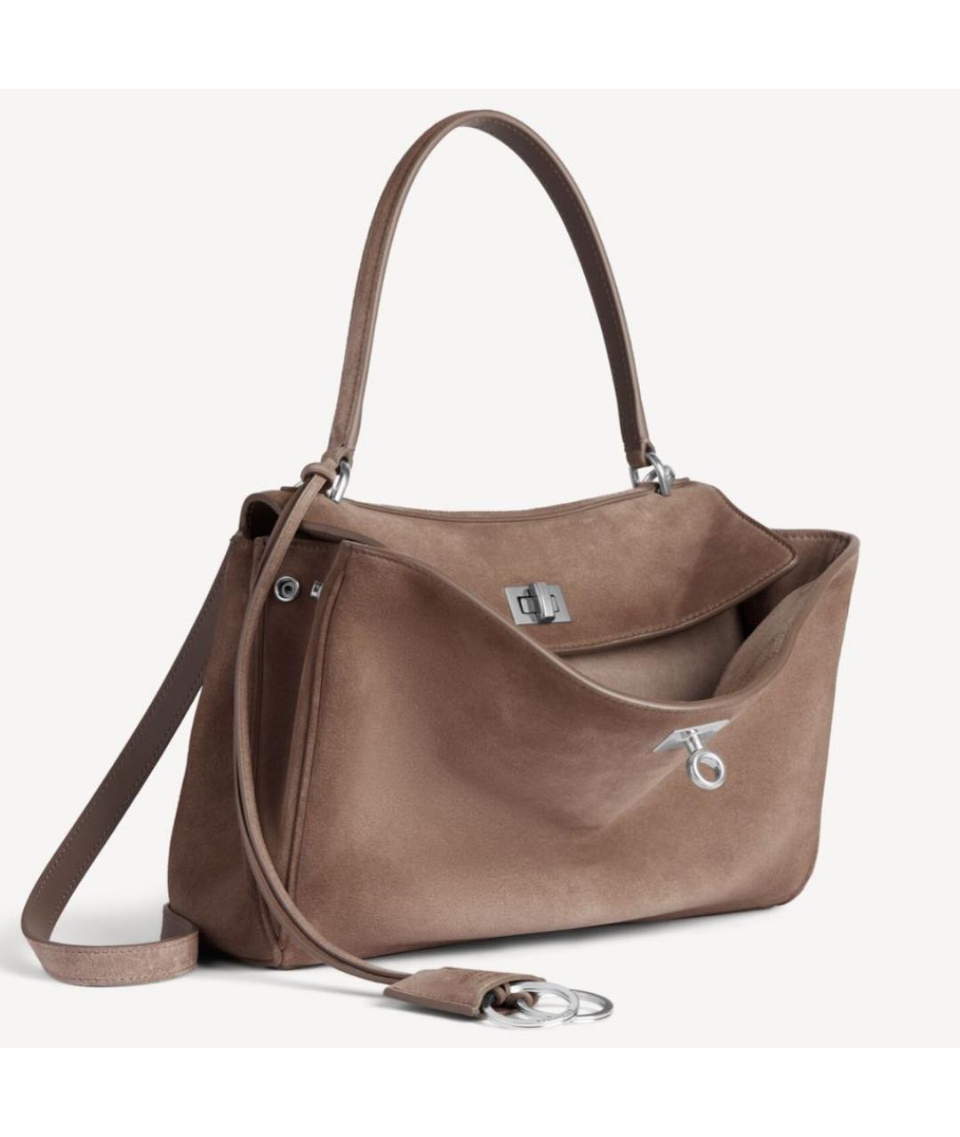 BALENCIAGA Желтая замшевая сумка тоут, фото 2