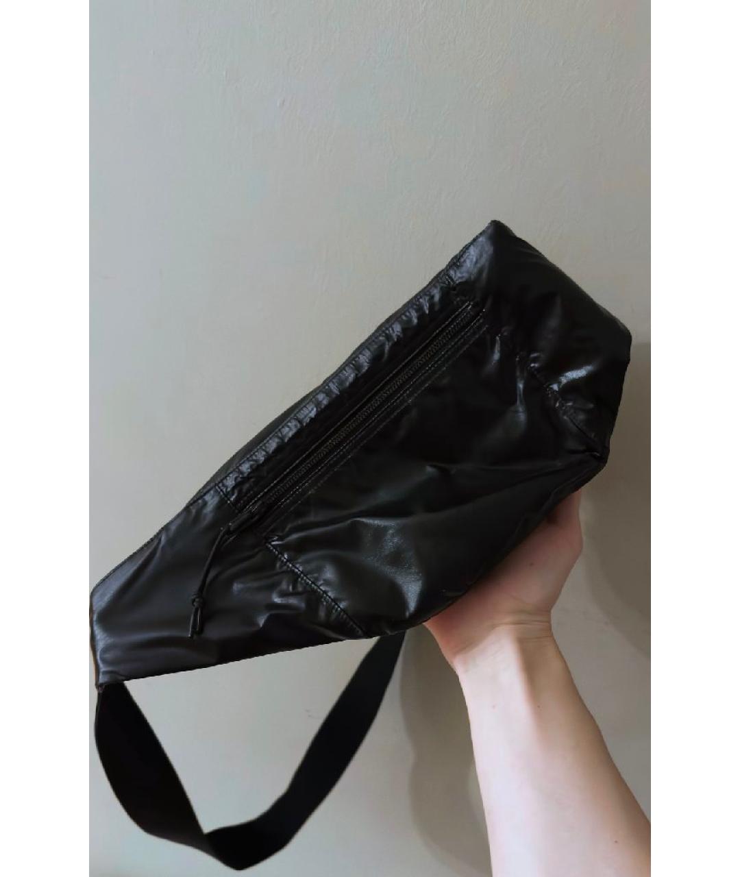 SAINT LAURENT Черная тканевая поясная сумка, фото 5