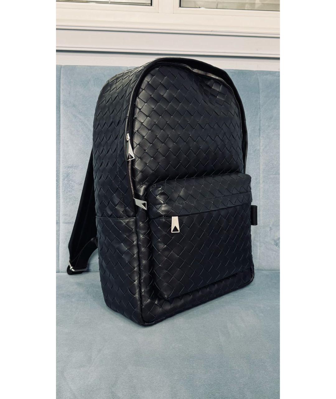 BOTTEGA VENETA Черный кожаный рюкзак, фото 2