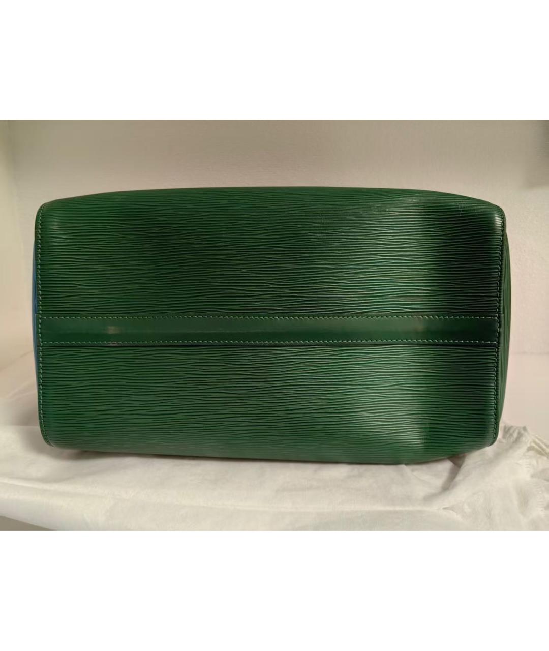 LOUIS VUITTON Зеленая кожаная сумка с короткими ручками, фото 4