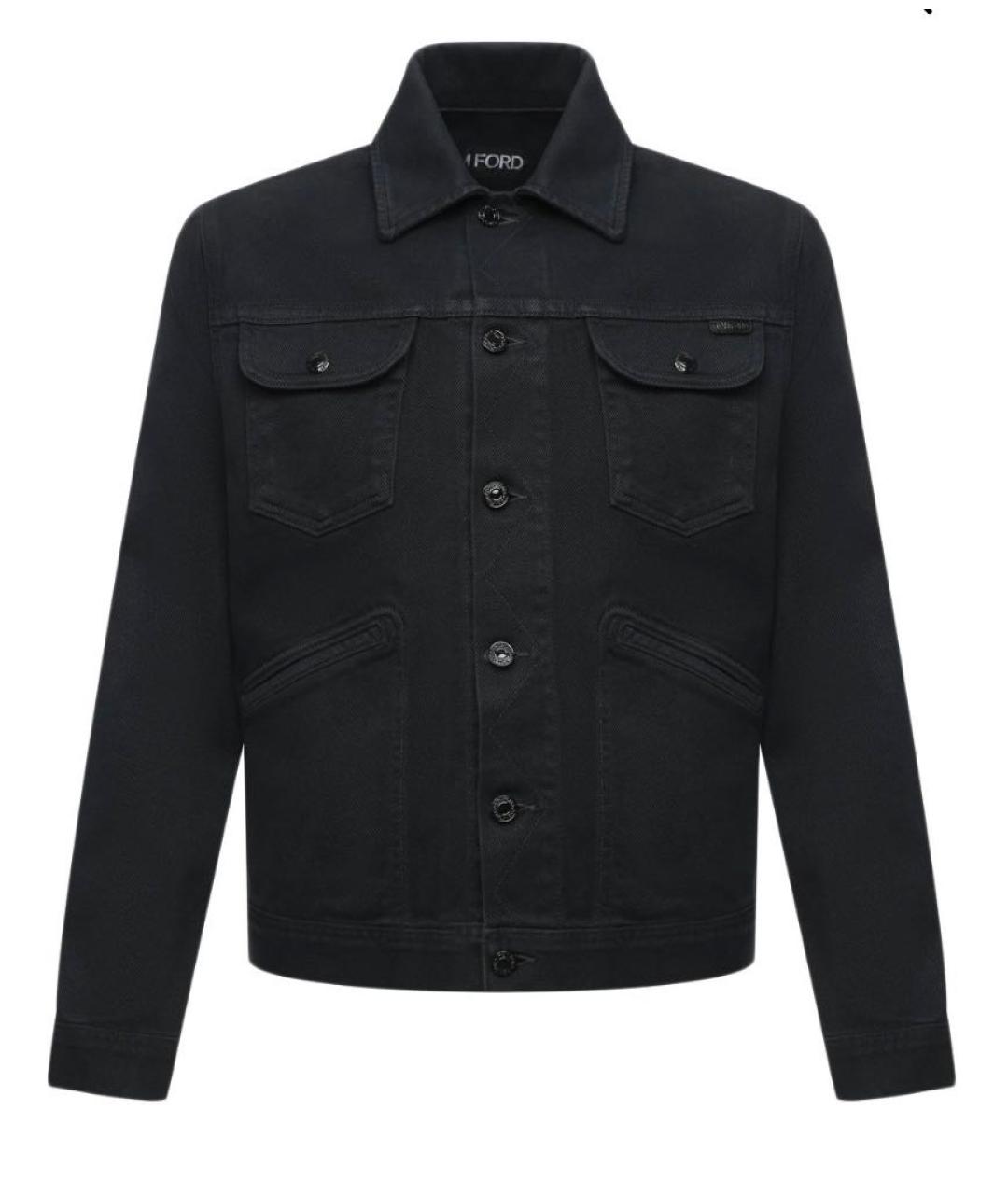 TOM FORD Черная деним куртка, фото 1