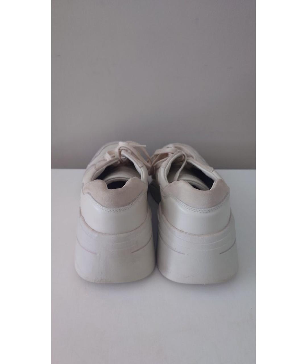 KENZO Бежевые кожаные низкие ботинки, фото 4