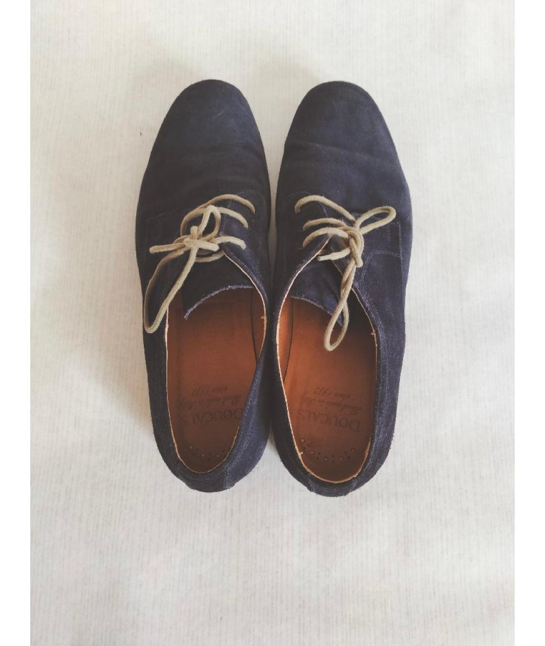 DOUCAL'S Темно-синие замшевые туфли, фото 3