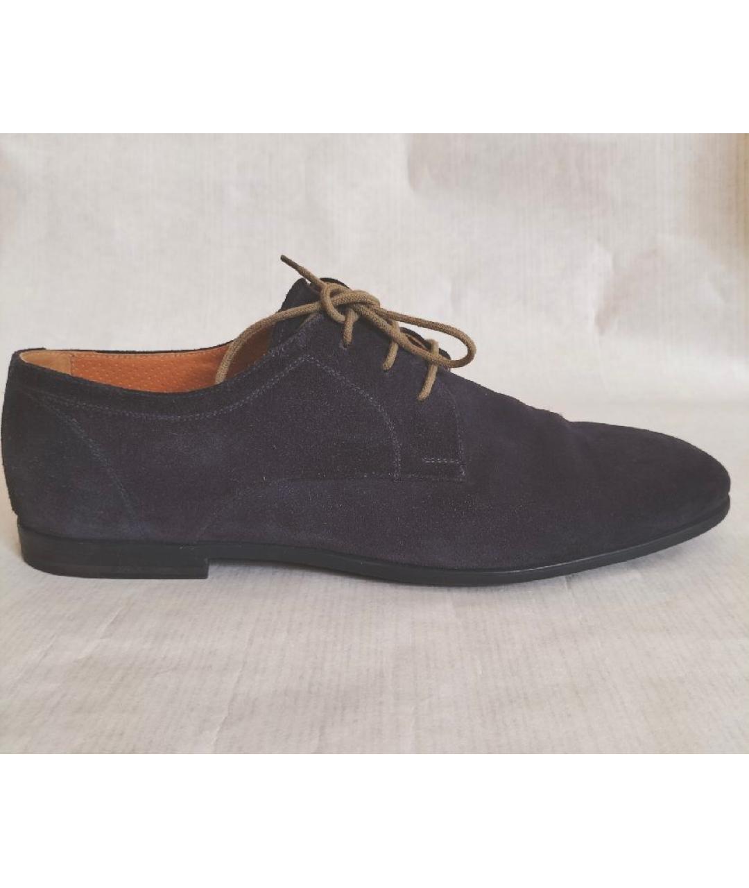 DOUCAL'S Темно-синие замшевые туфли, фото 8