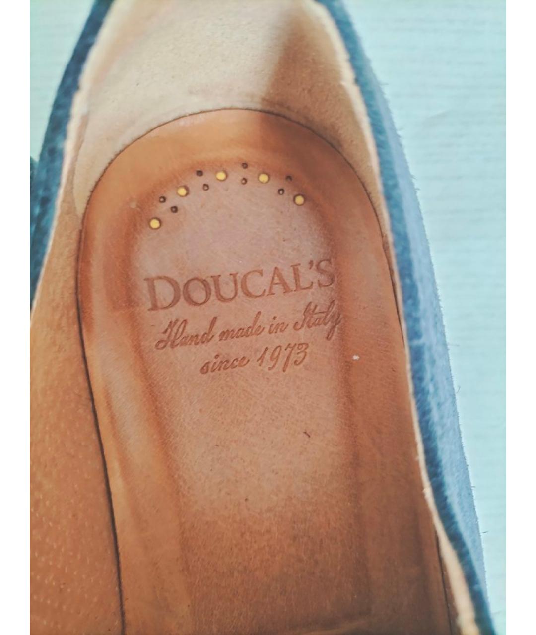 DOUCAL'S Темно-синие замшевые туфли, фото 6