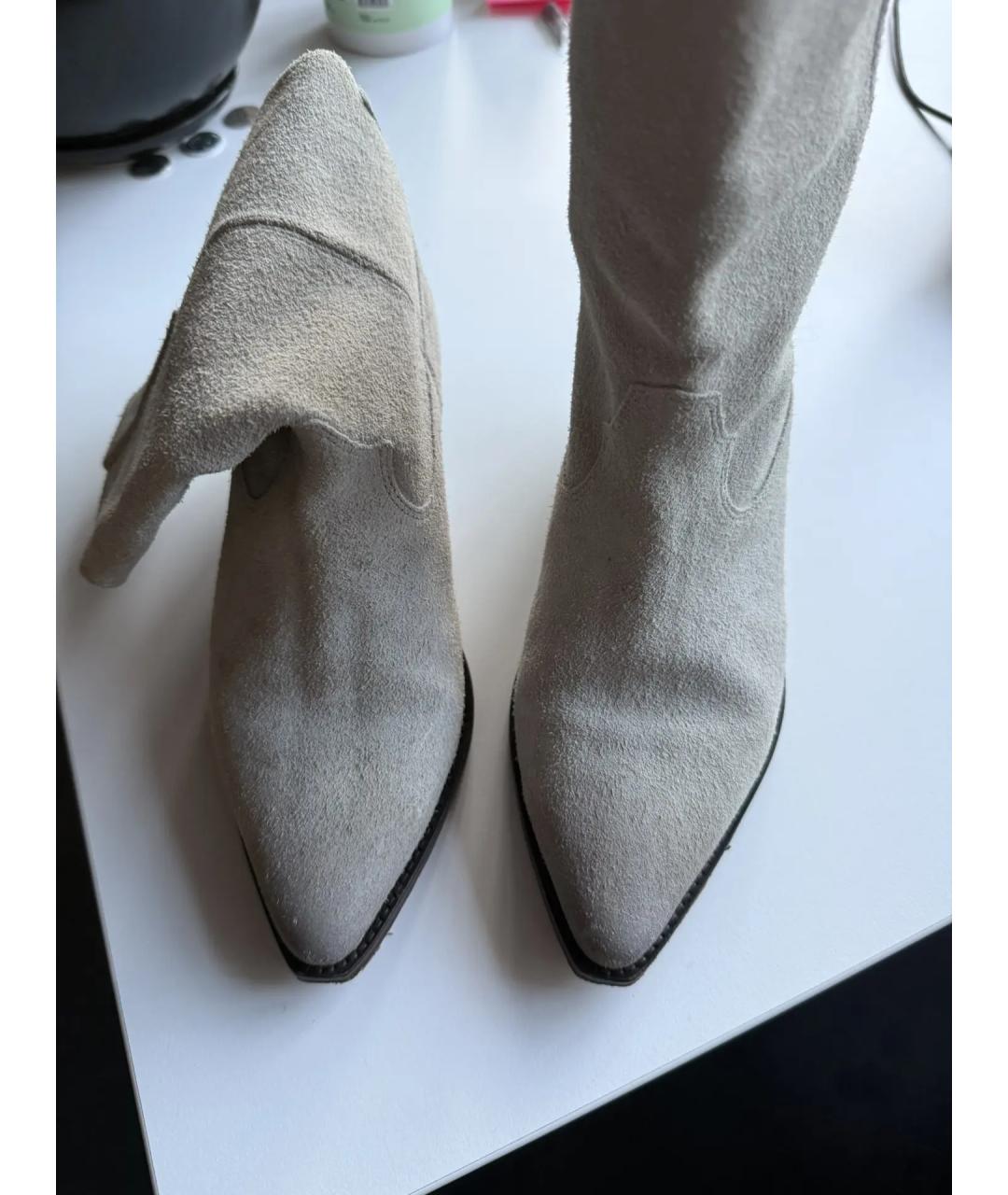 ISABEL MARANT Серые замшевые полусапоги, фото 2
