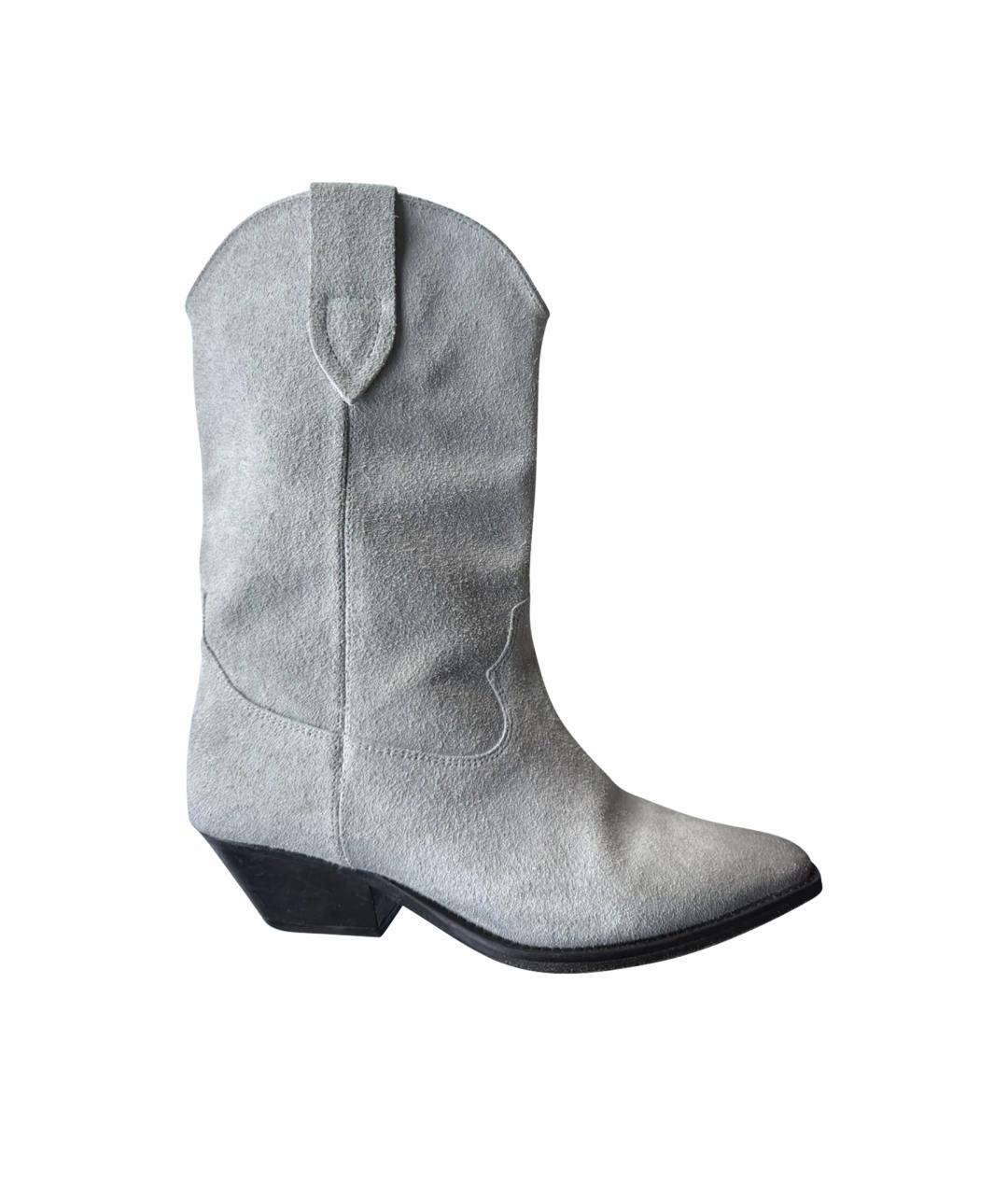 ISABEL MARANT Серые замшевые полусапоги, фото 1