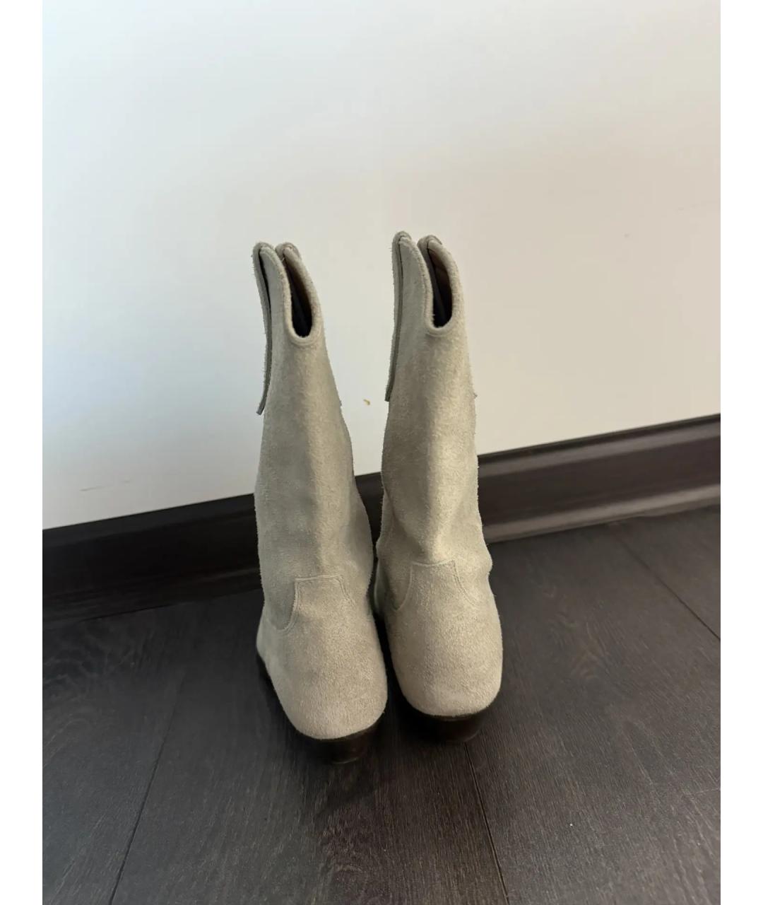ISABEL MARANT Серые замшевые полусапоги, фото 3