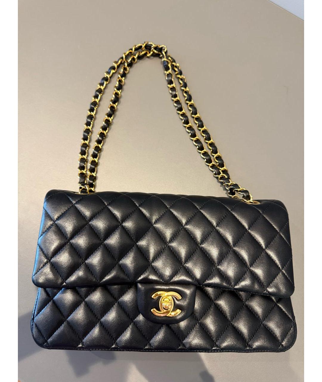 CHANEL Черная кожаная сумка через плечо, фото 6