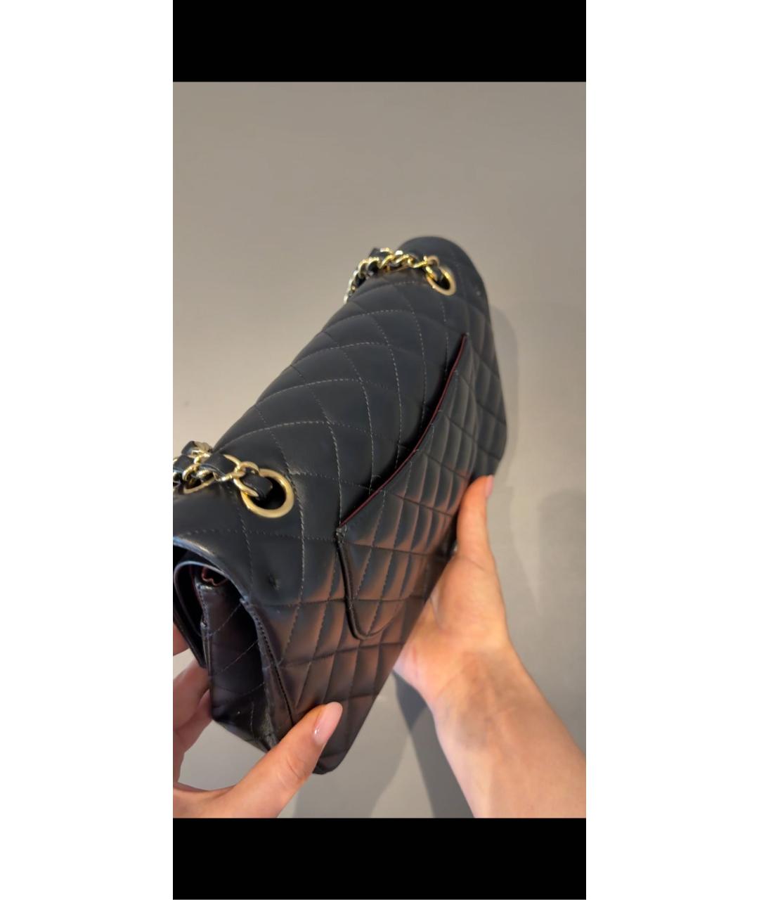 CHANEL Черная кожаная сумка через плечо, фото 2