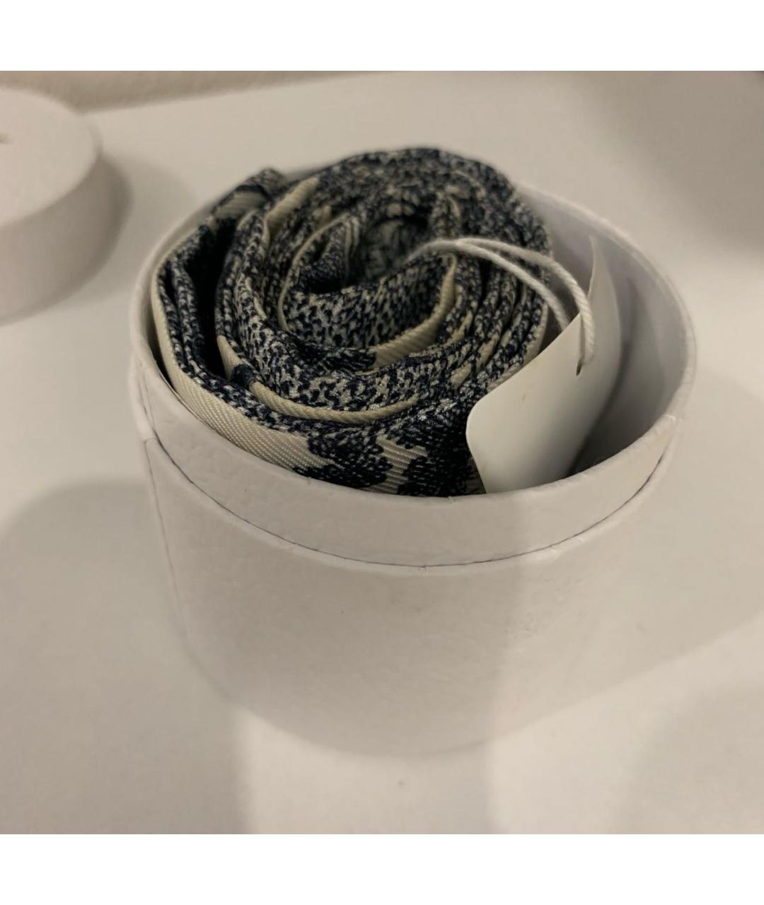 CHRISTIAN DIOR Темно-синий шелковый платок, фото 2