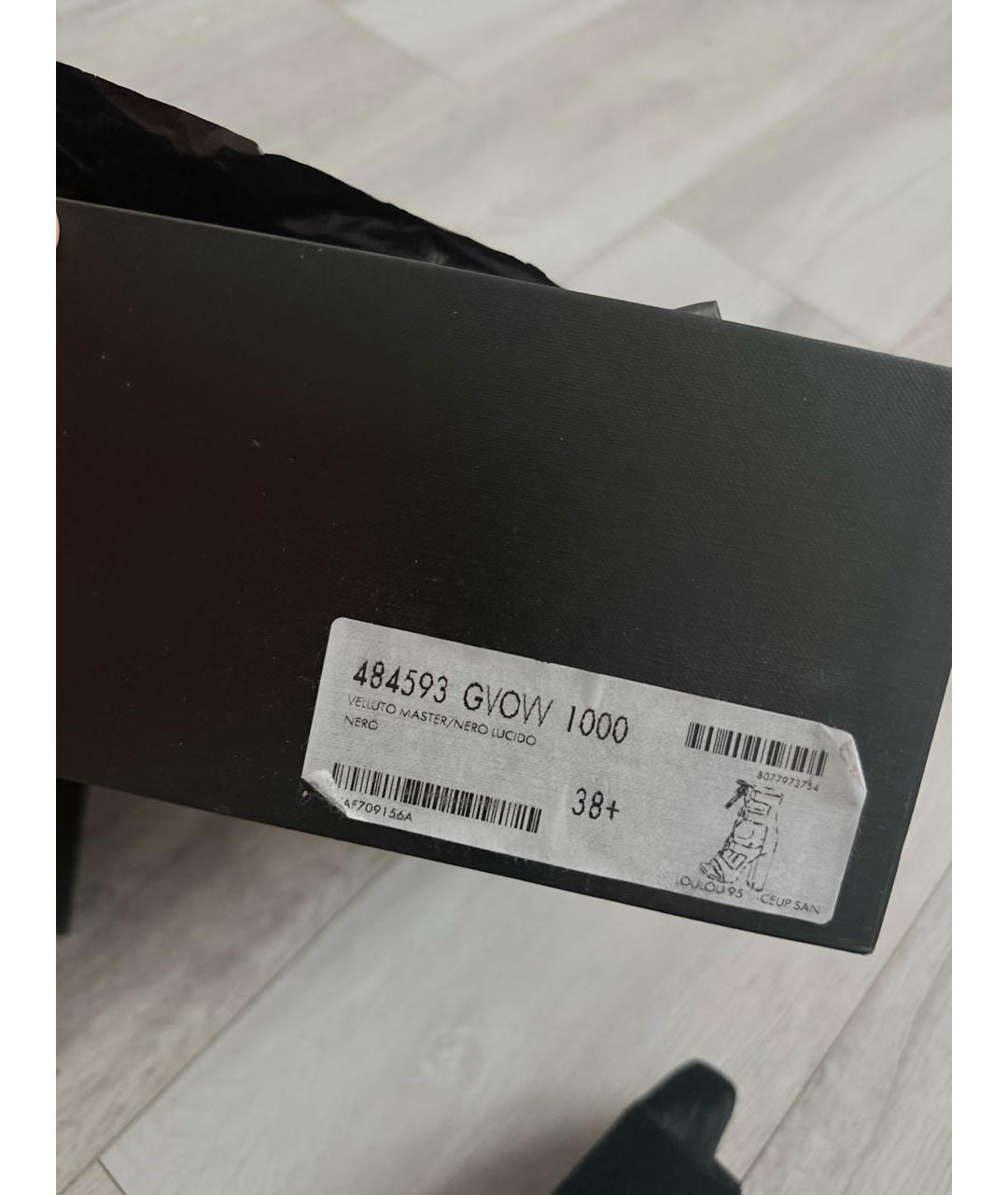 SAINT LAURENT Черные текстильные босоножки, фото 6