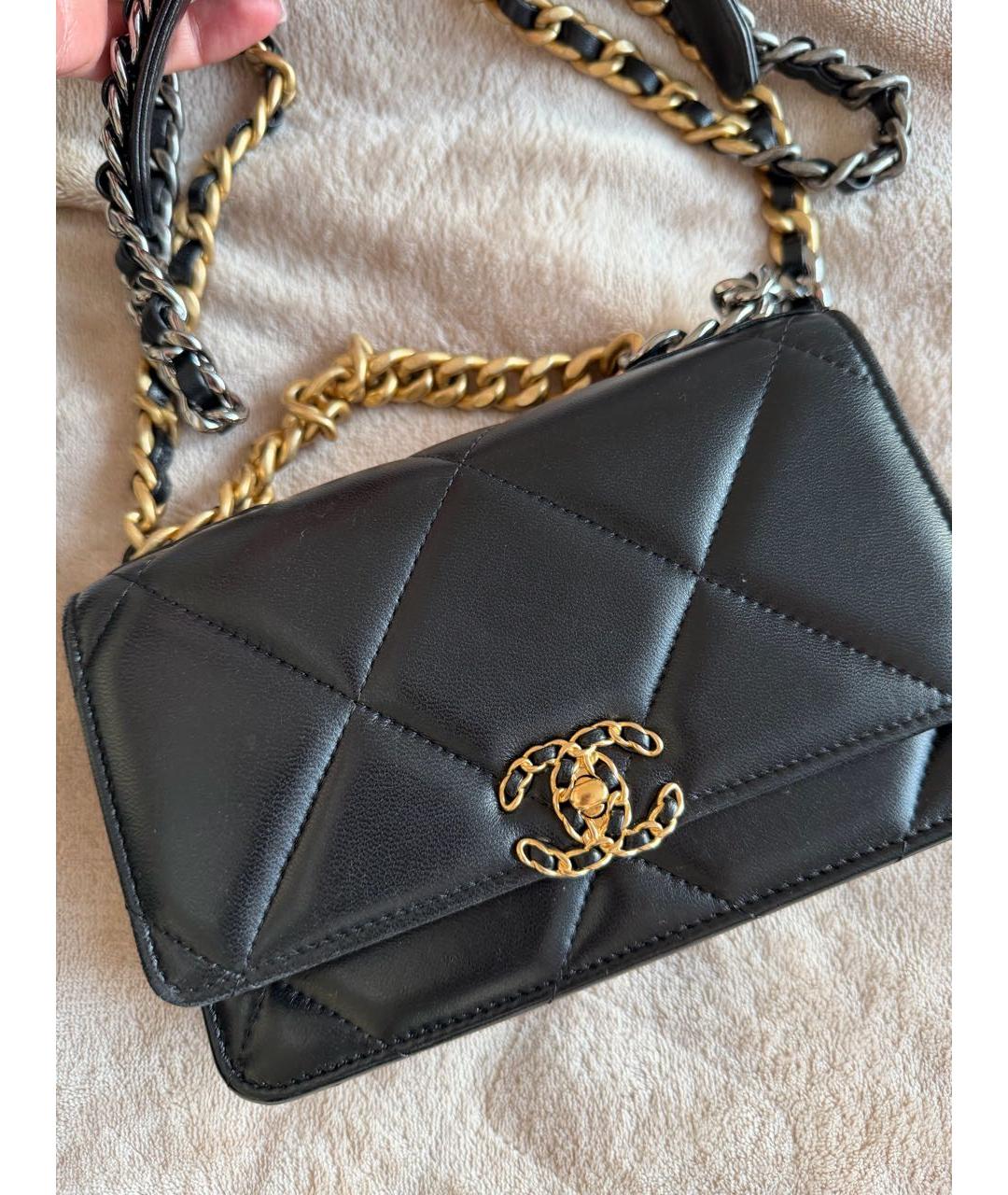 CHANEL Черная кожаная сумка через плечо, фото 3