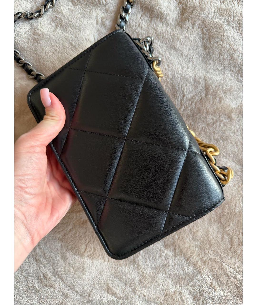 CHANEL Черная кожаная сумка через плечо, фото 6
