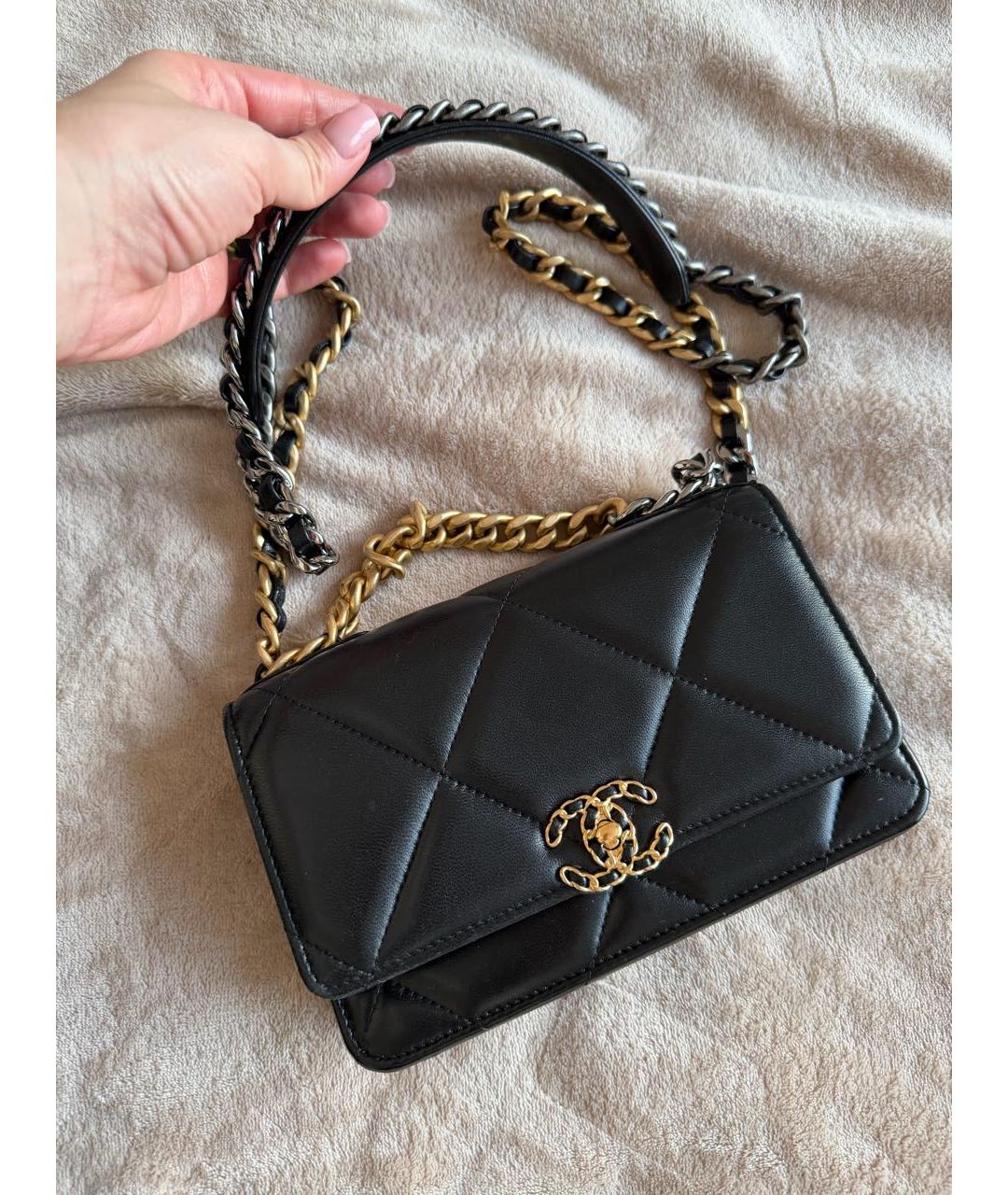 CHANEL Черная кожаная сумка через плечо, фото 9