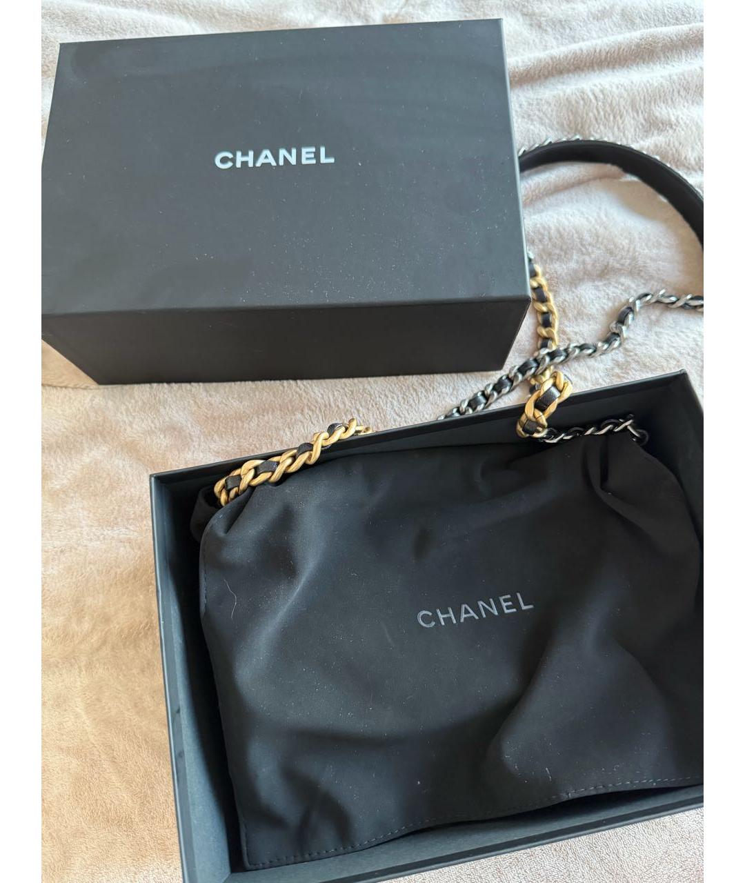 CHANEL Черная кожаная сумка через плечо, фото 7