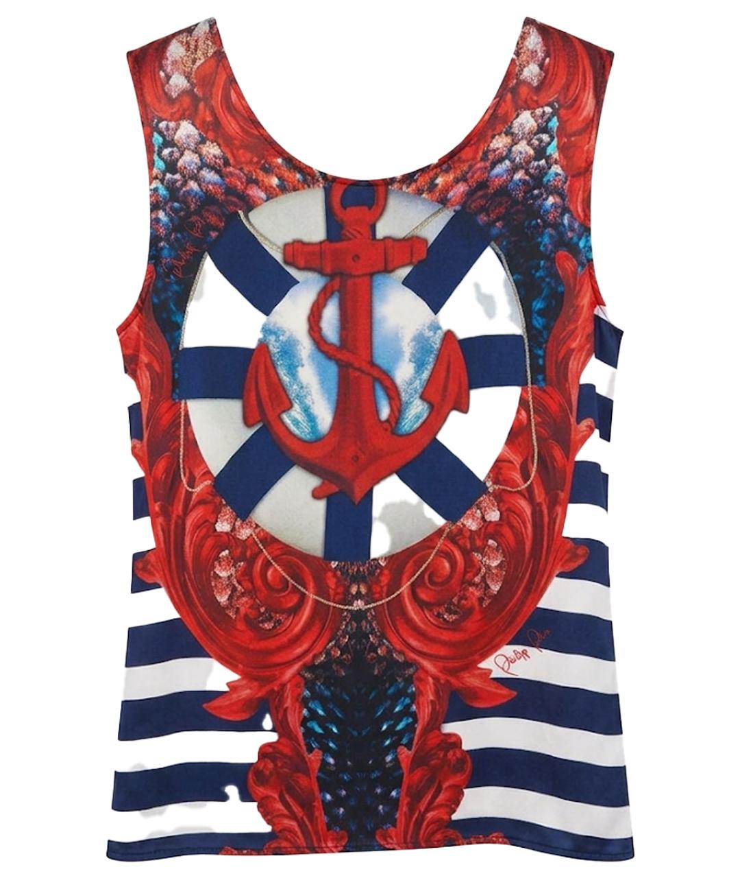 PHILIPP PLEIN Мульти шелковая блузы, фото 1