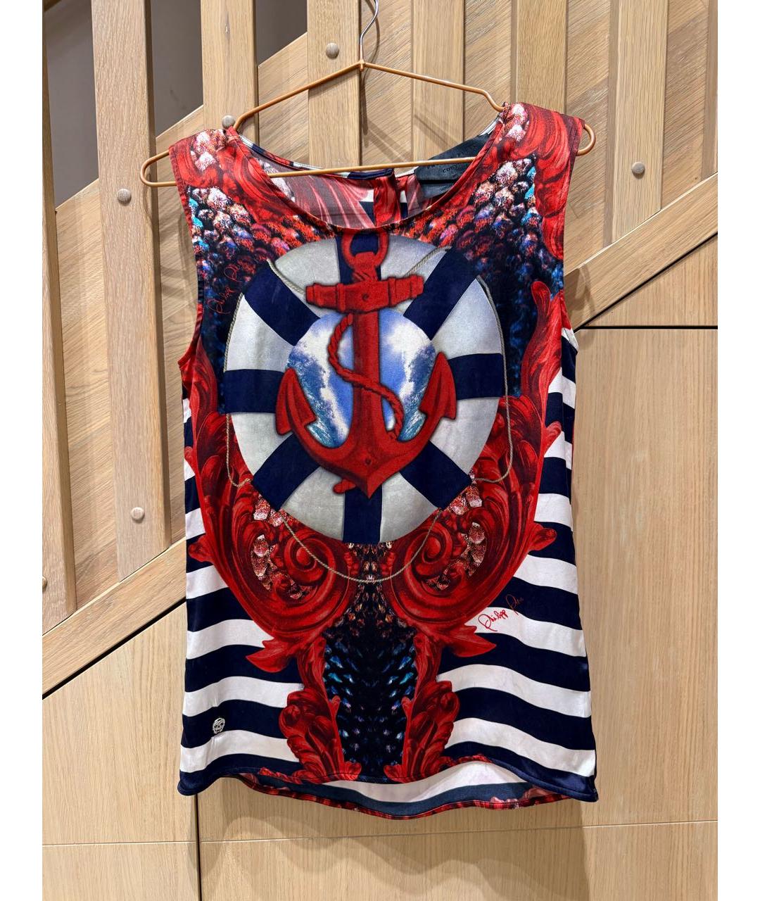 PHILIPP PLEIN Мульти шелковая блузы, фото 7