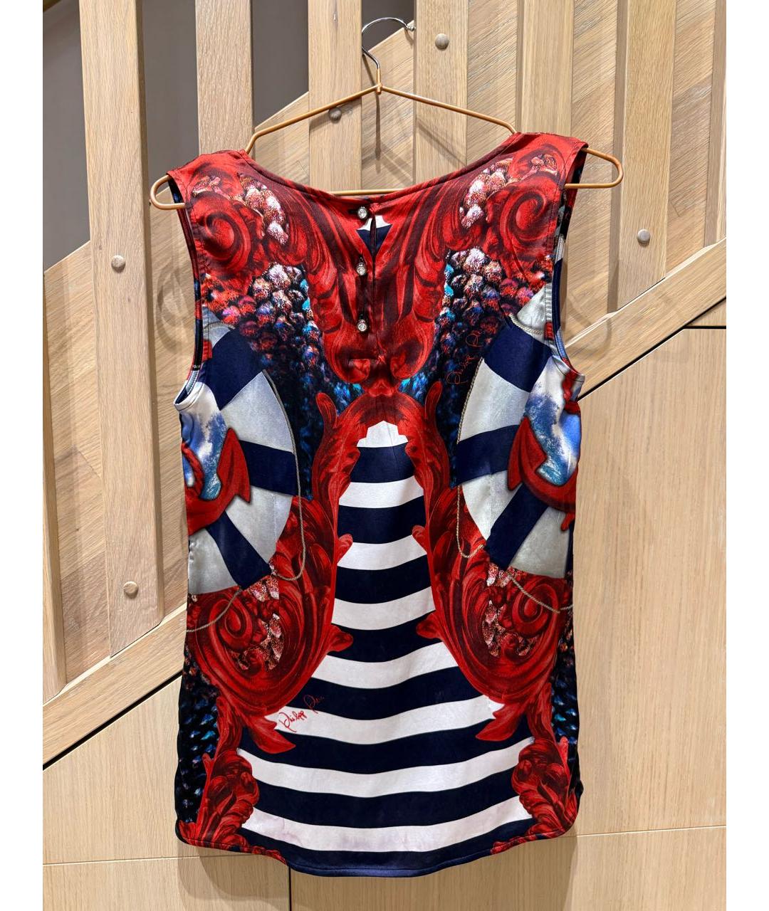 PHILIPP PLEIN Мульти шелковая блузы, фото 2