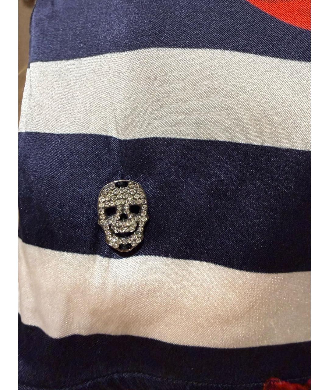 PHILIPP PLEIN Мульти шелковая блузы, фото 6