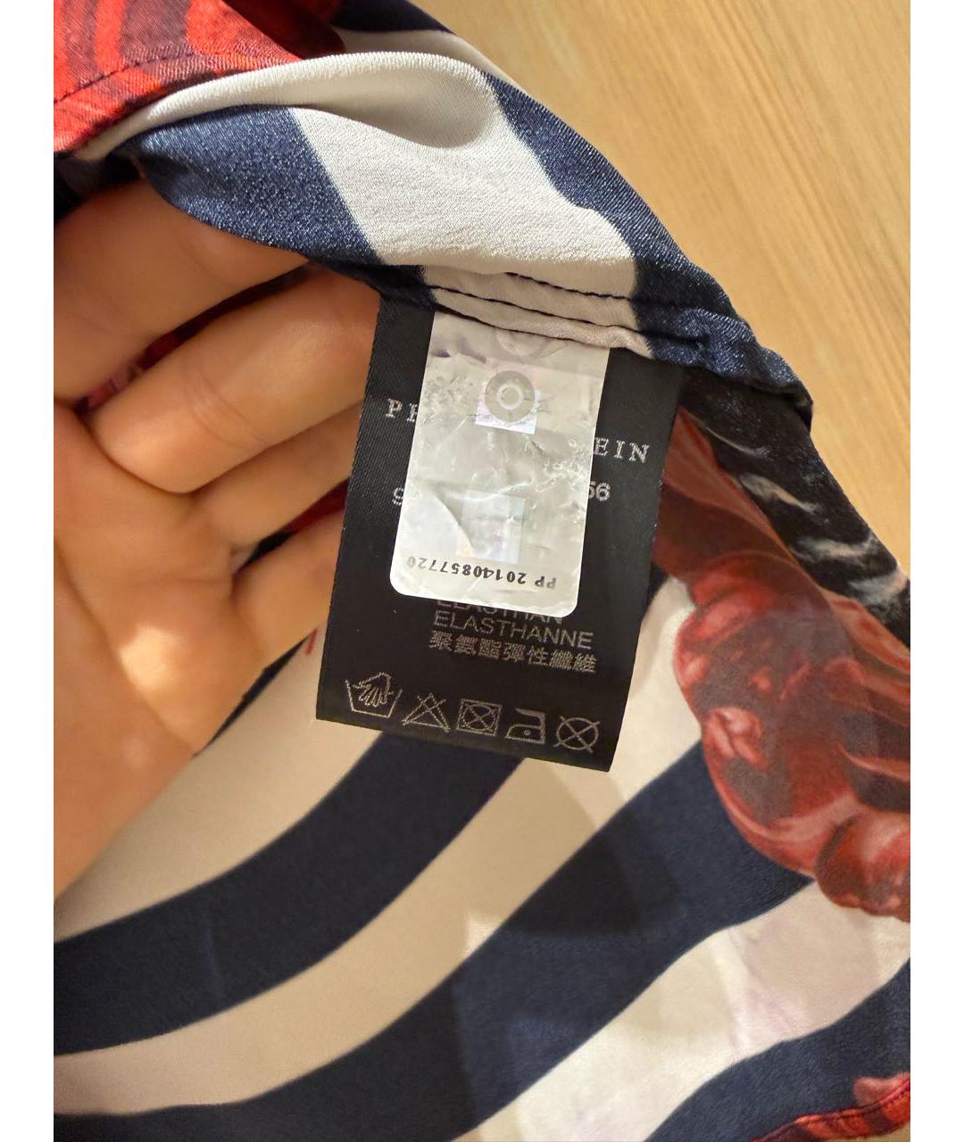 PHILIPP PLEIN Мульти шелковая блузы, фото 5