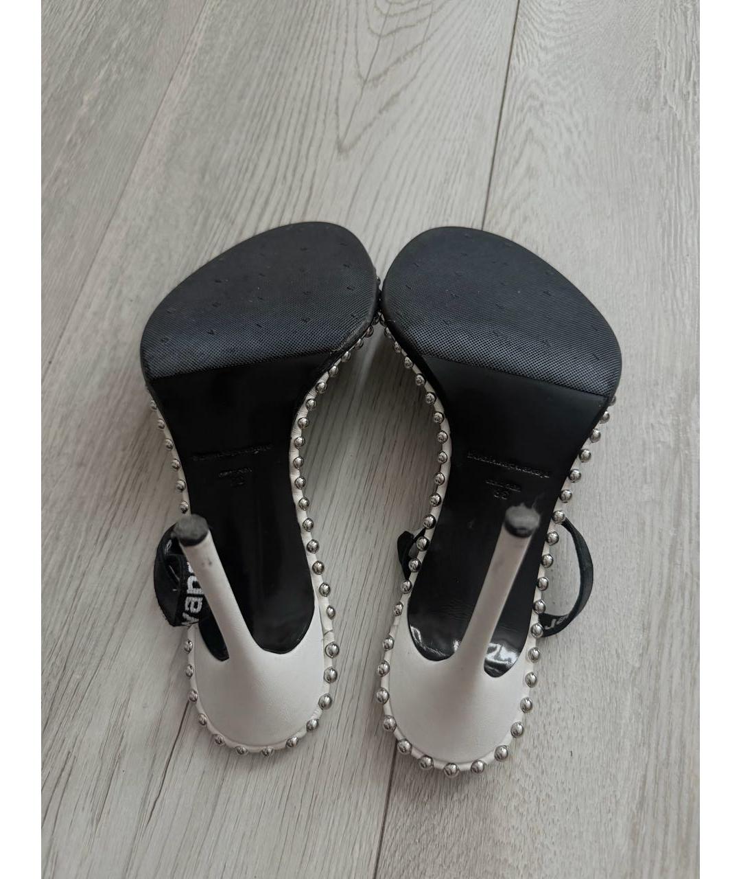 ALEXANDER WANG Белые кожаные босоножки, фото 3