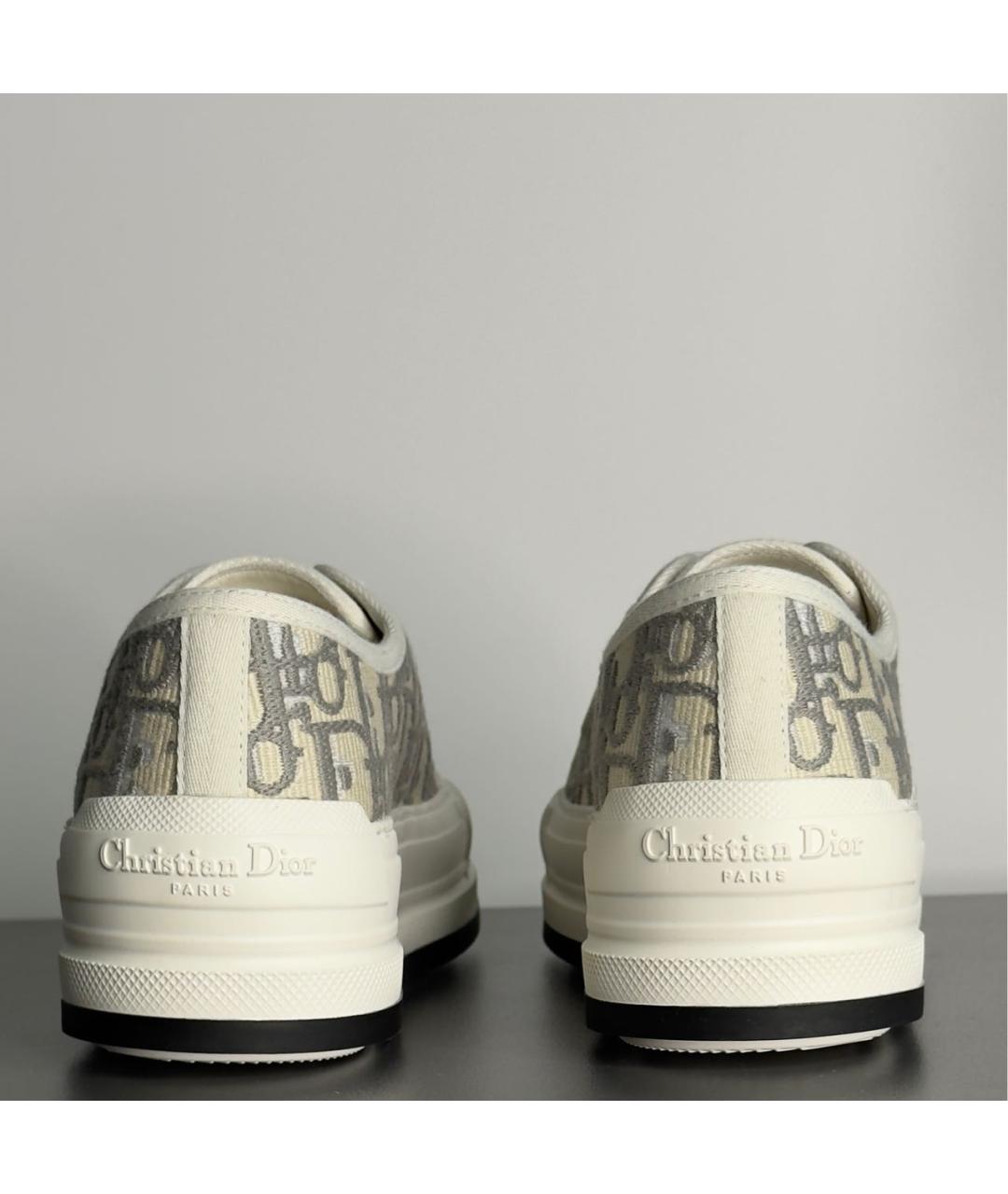 CHRISTIAN DIOR Бежевые текстильные кроссовки, фото 4