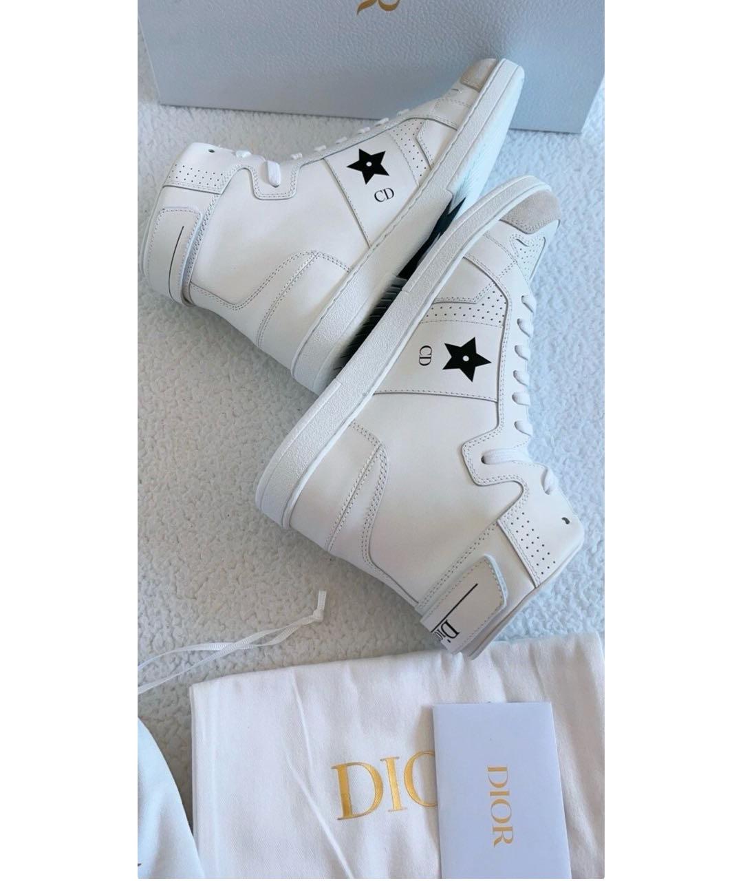 CHRISTIAN DIOR Белые кожаные кроссовки, фото 8