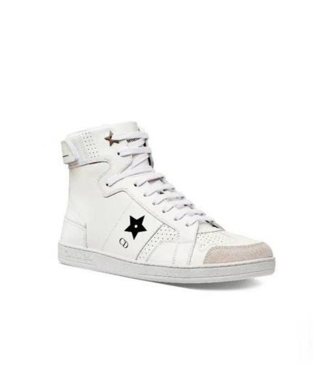 CHRISTIAN DIOR Белые кожаные кроссовки, фото 2