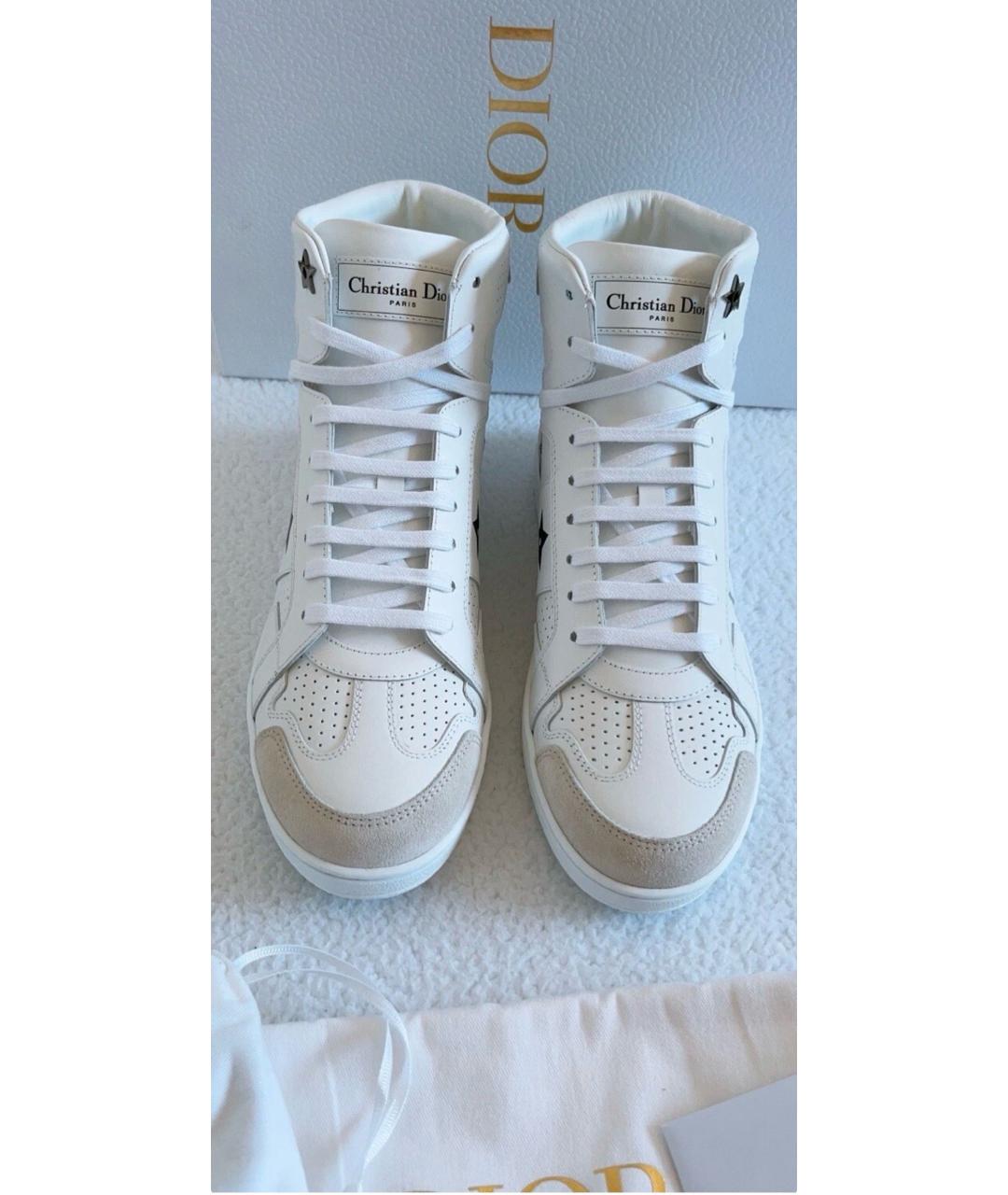 CHRISTIAN DIOR Белые кожаные кроссовки, фото 3