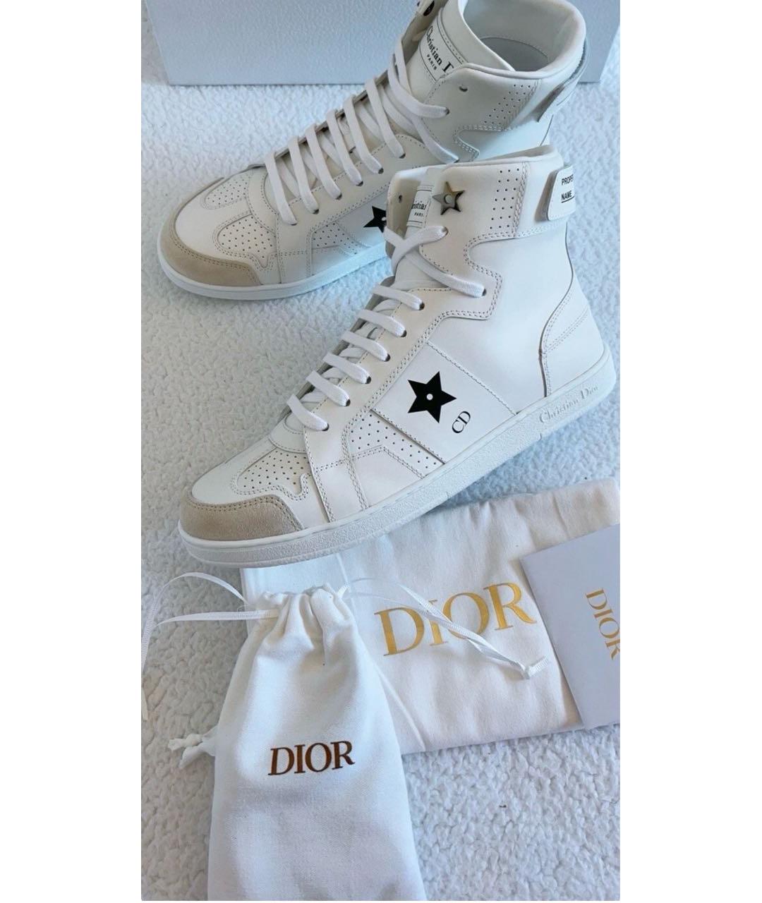 CHRISTIAN DIOR Белые кожаные кроссовки, фото 4