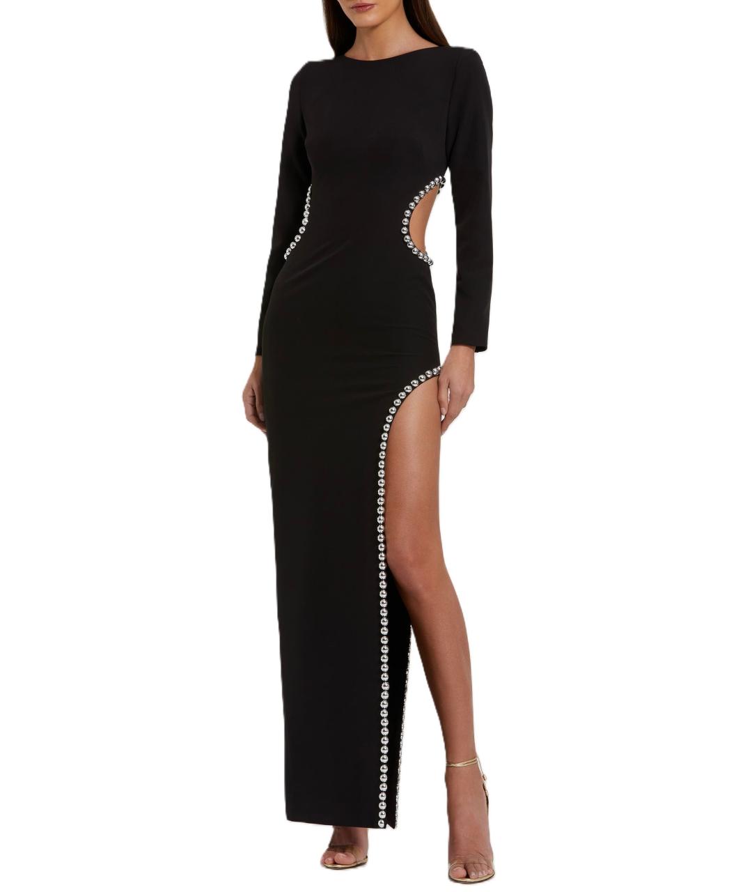 DAVID KOMA Черное вискозное коктейльное платье, фото 5