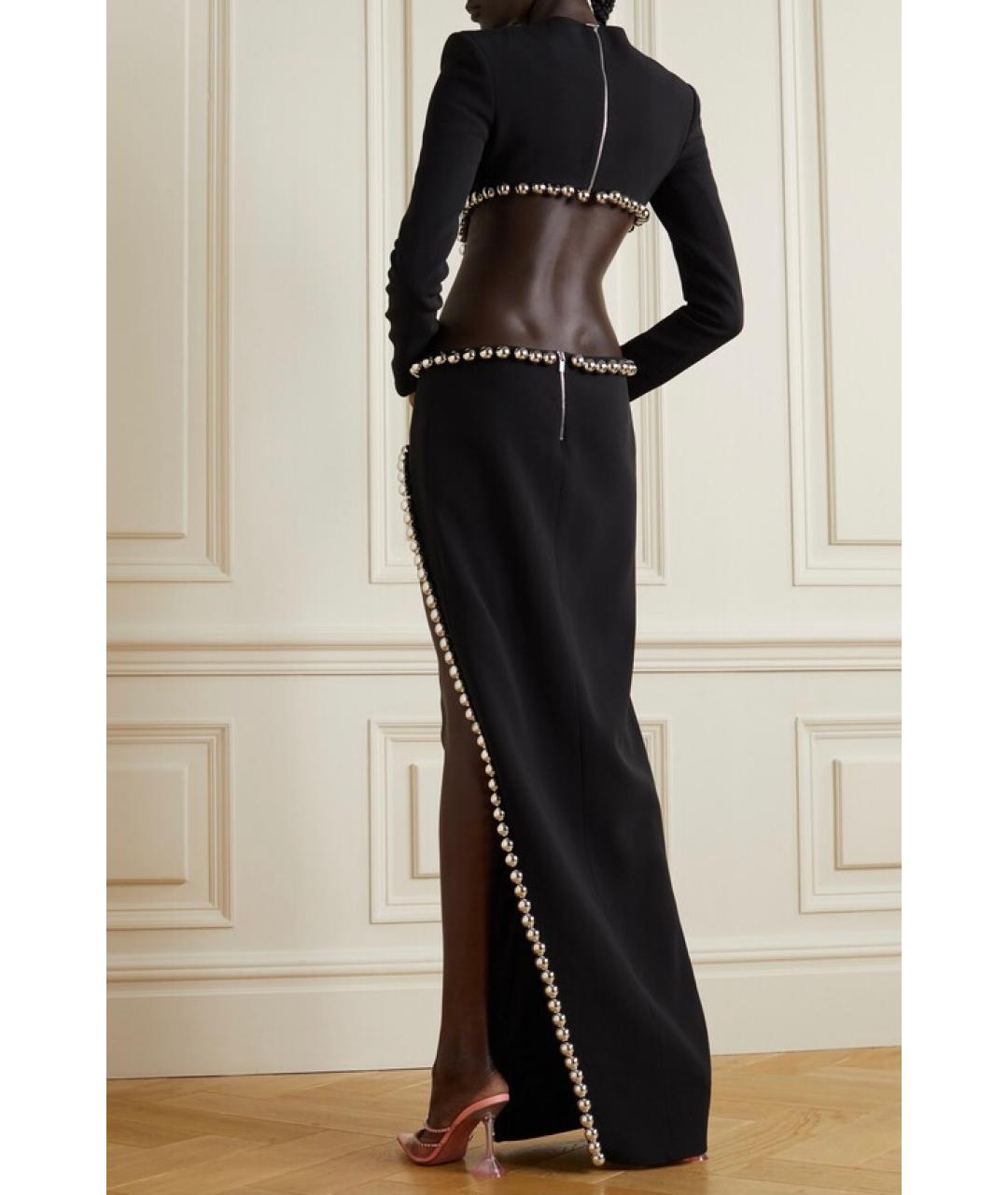 DAVID KOMA Черное вискозное коктейльное платье, фото 3