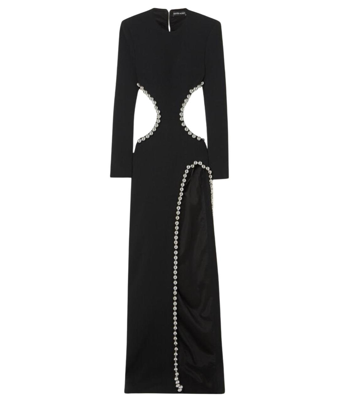 DAVID KOMA Черное вискозное коктейльное платье, фото 1