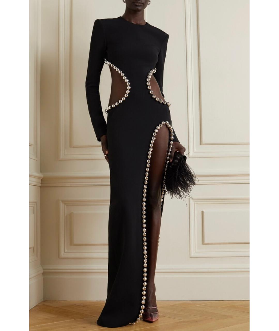 DAVID KOMA Черное вискозное коктейльное платье, фото 2