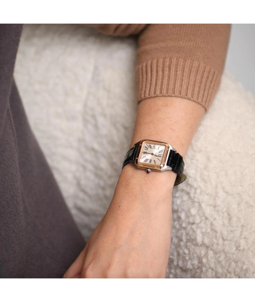 CARTIER Белые часы из розового золота, фото 2