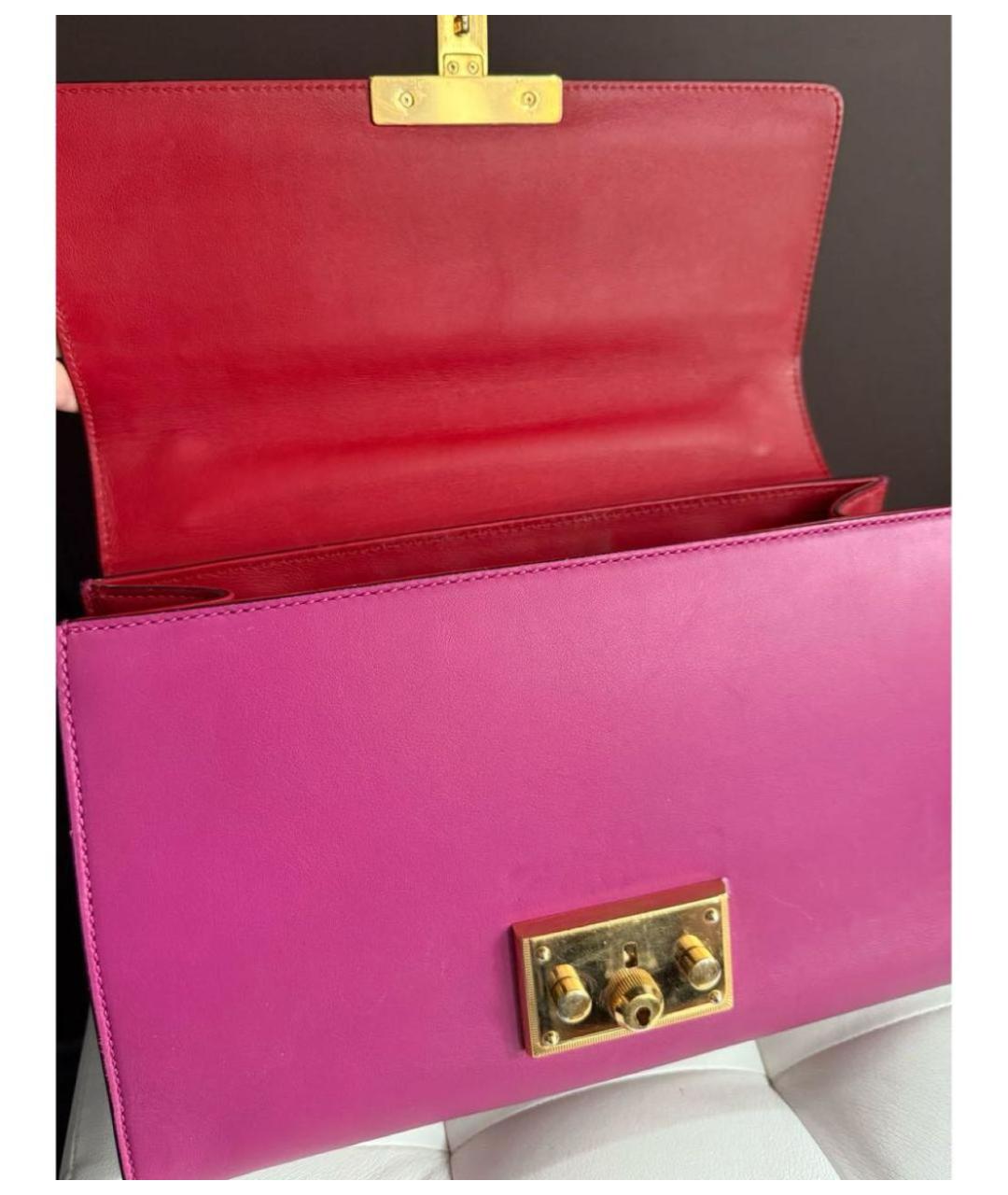 GUCCI Фуксия кожаная сумка через плечо, фото 8