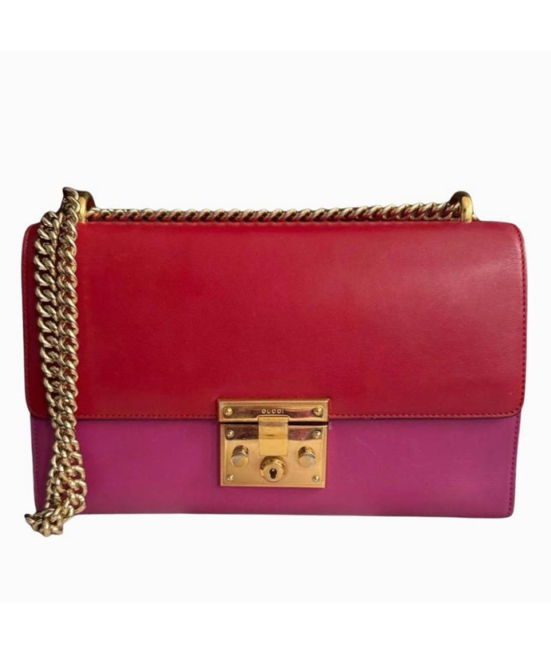 GUCCI Фуксия кожаная сумка через плечо, фото 9