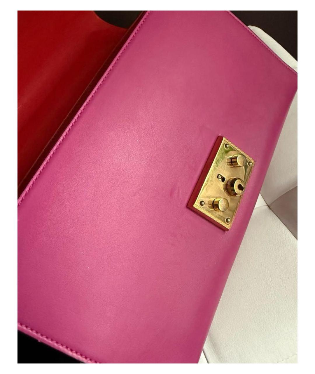GUCCI Фуксия кожаная сумка через плечо, фото 6