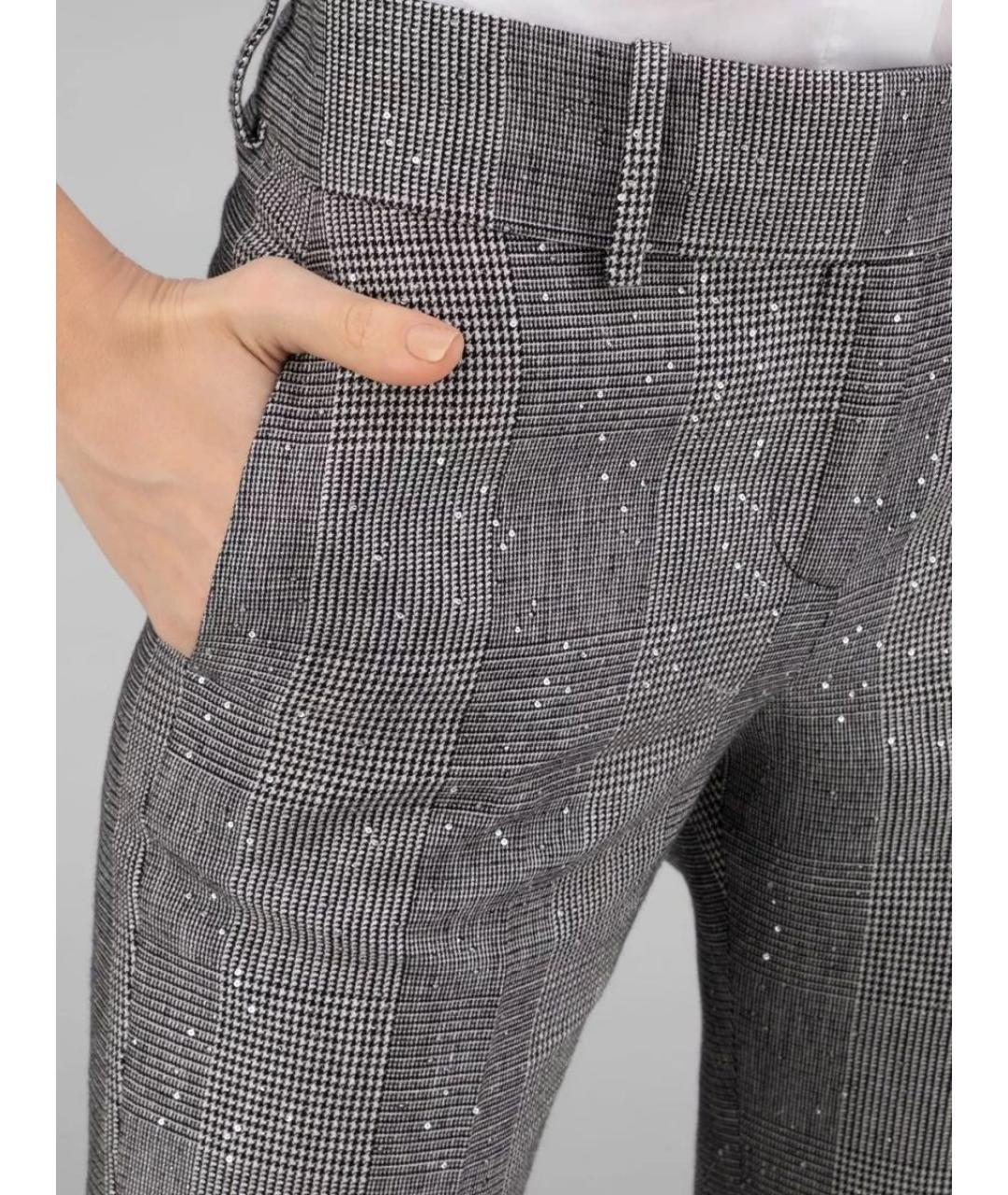 ERMANNO SCERVINO Серые прямые брюки, фото 2